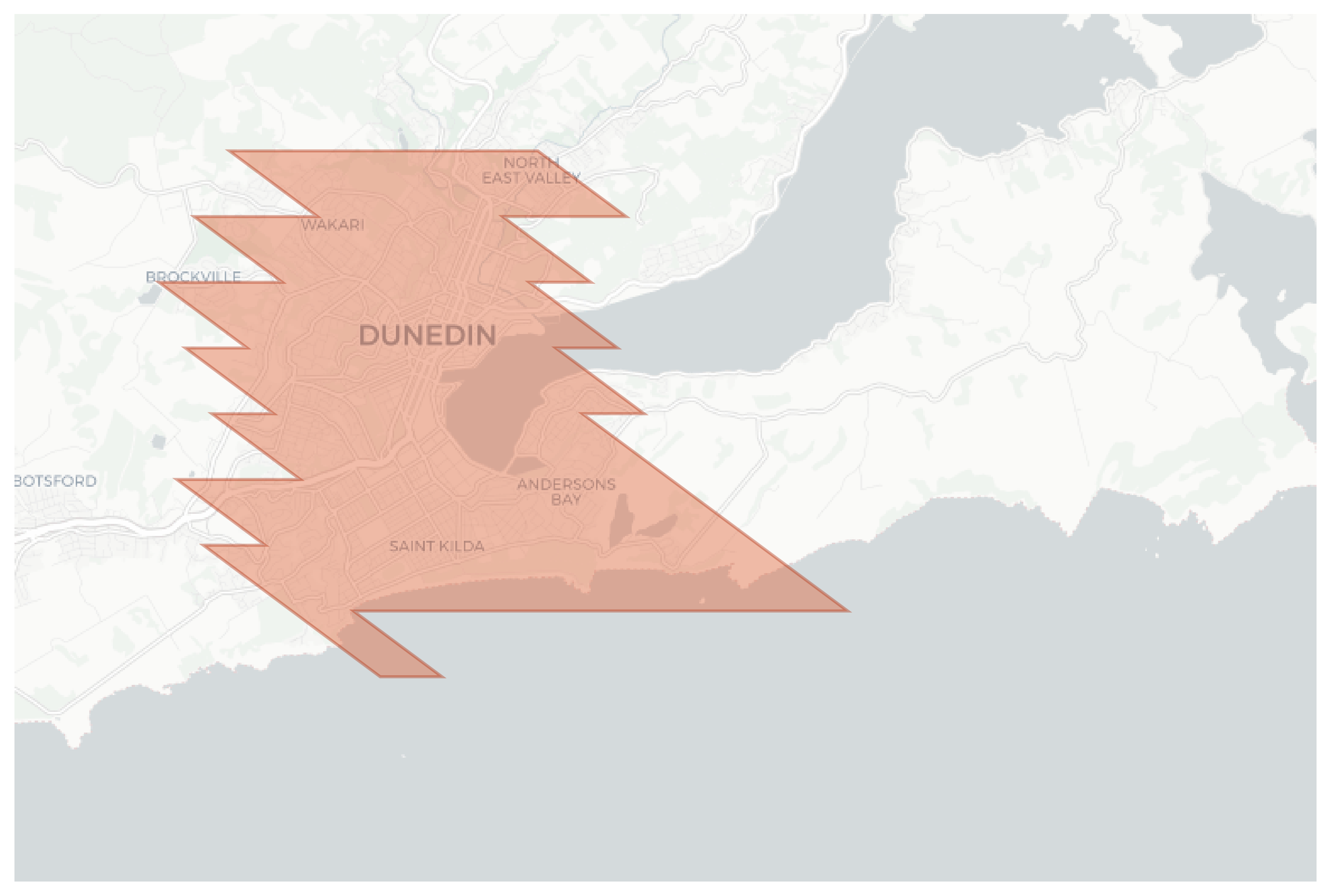 Dunedin geographic map