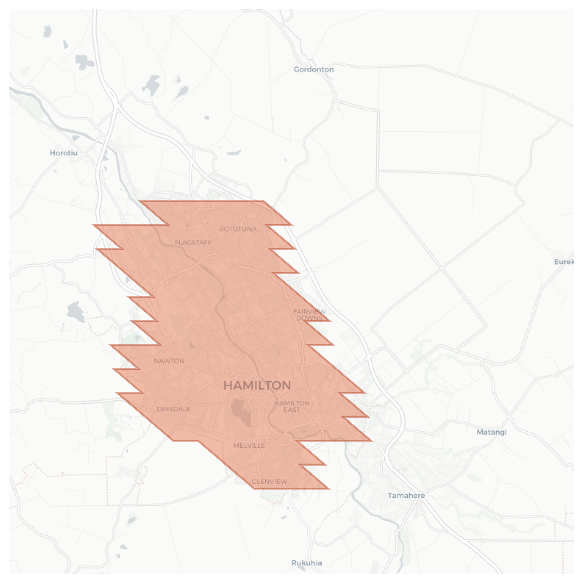 Hamilton geographic map