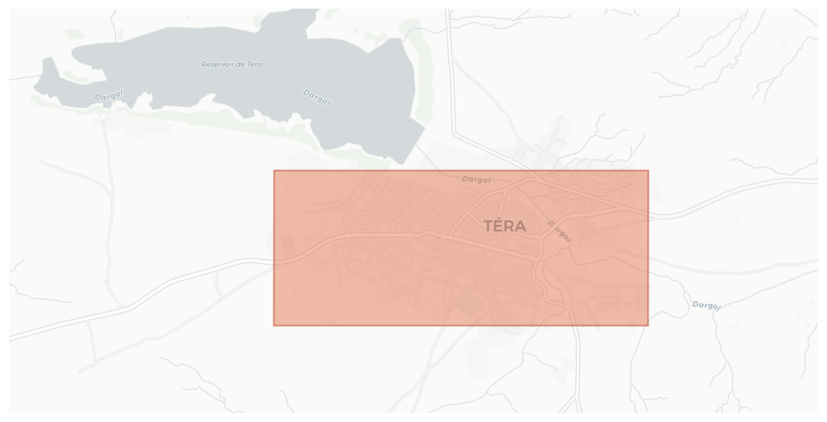Téra geographic map
