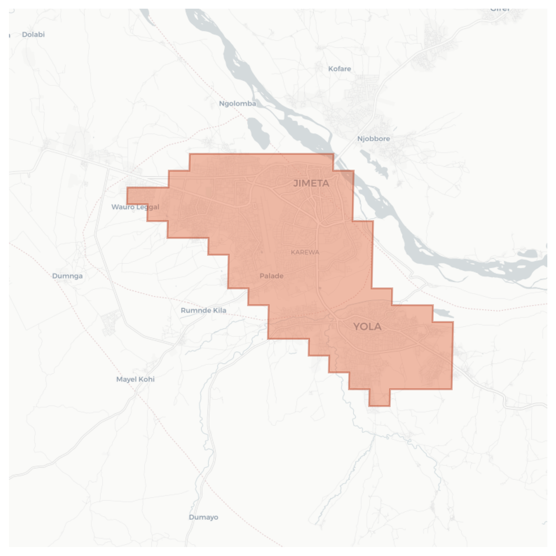 Yola geographic map