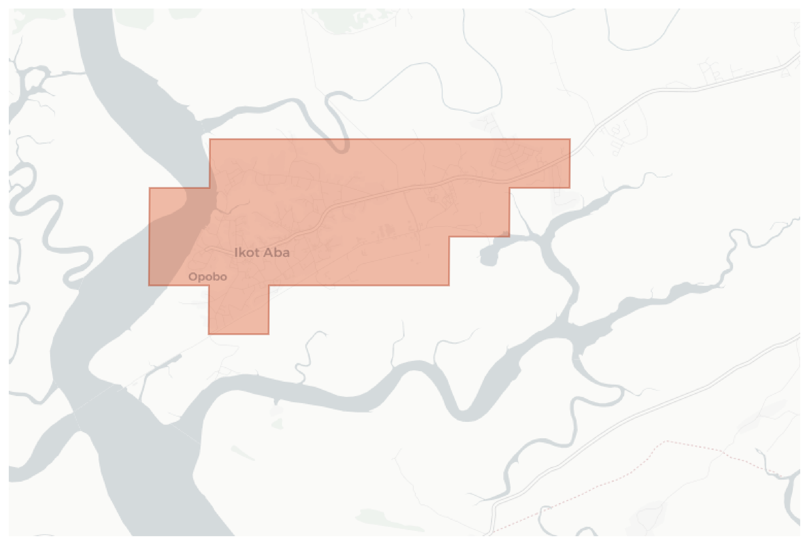 Ikot Aba geographic map