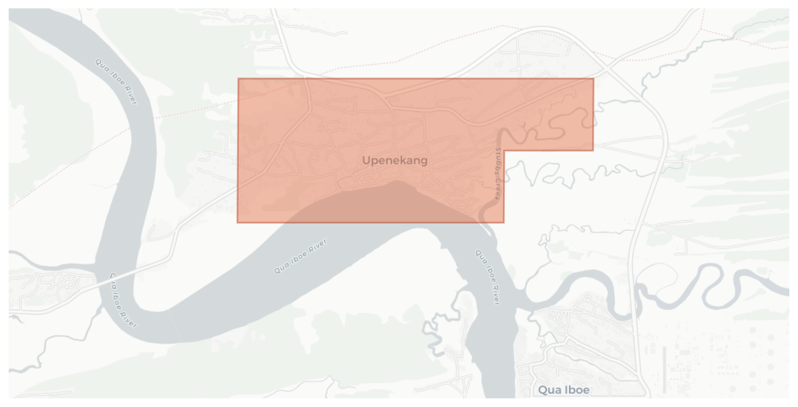 Upenekang geographic map