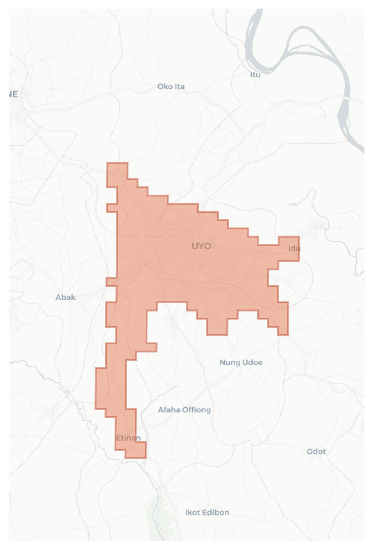 Uyo geographic map