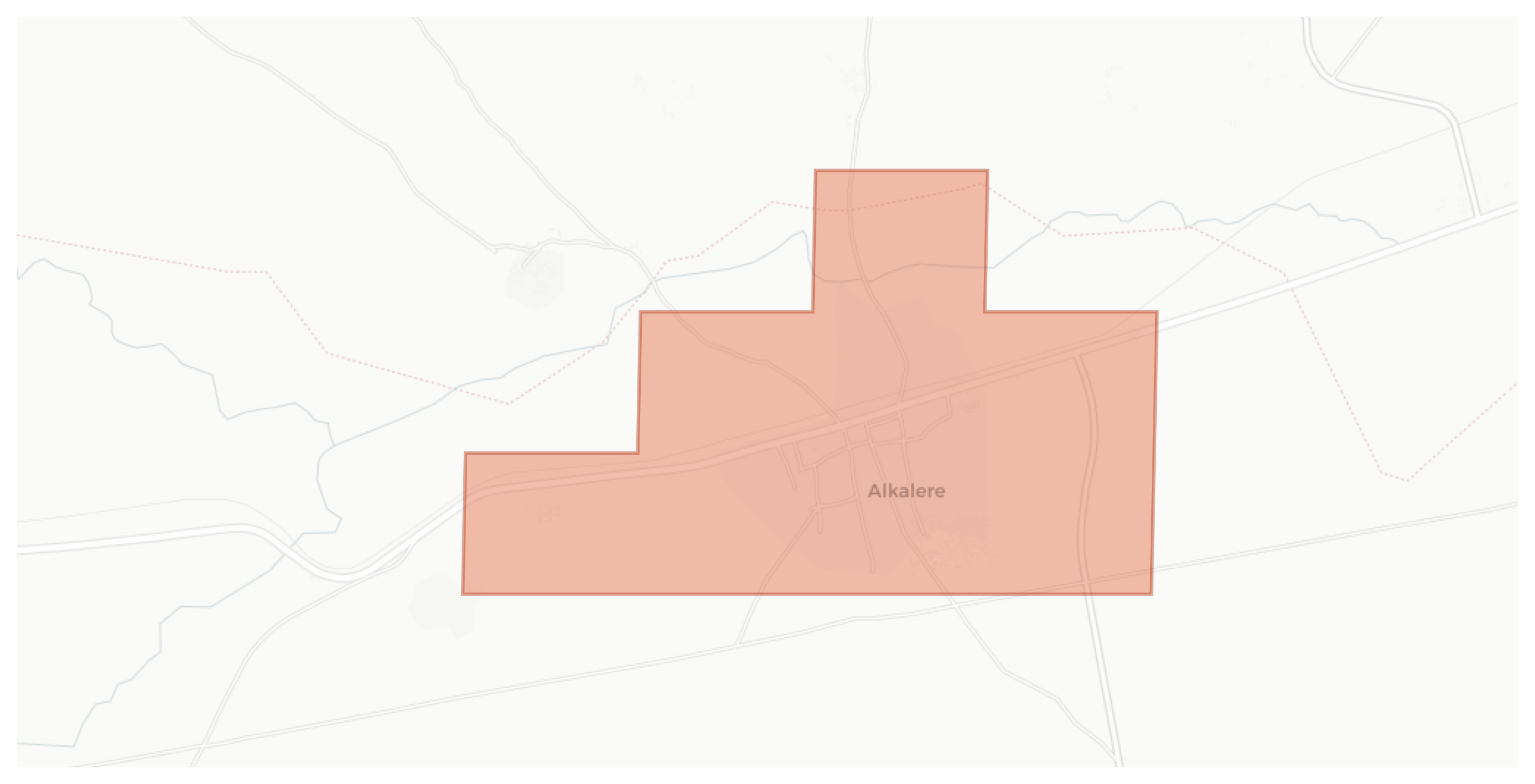 Alkalere geographic map