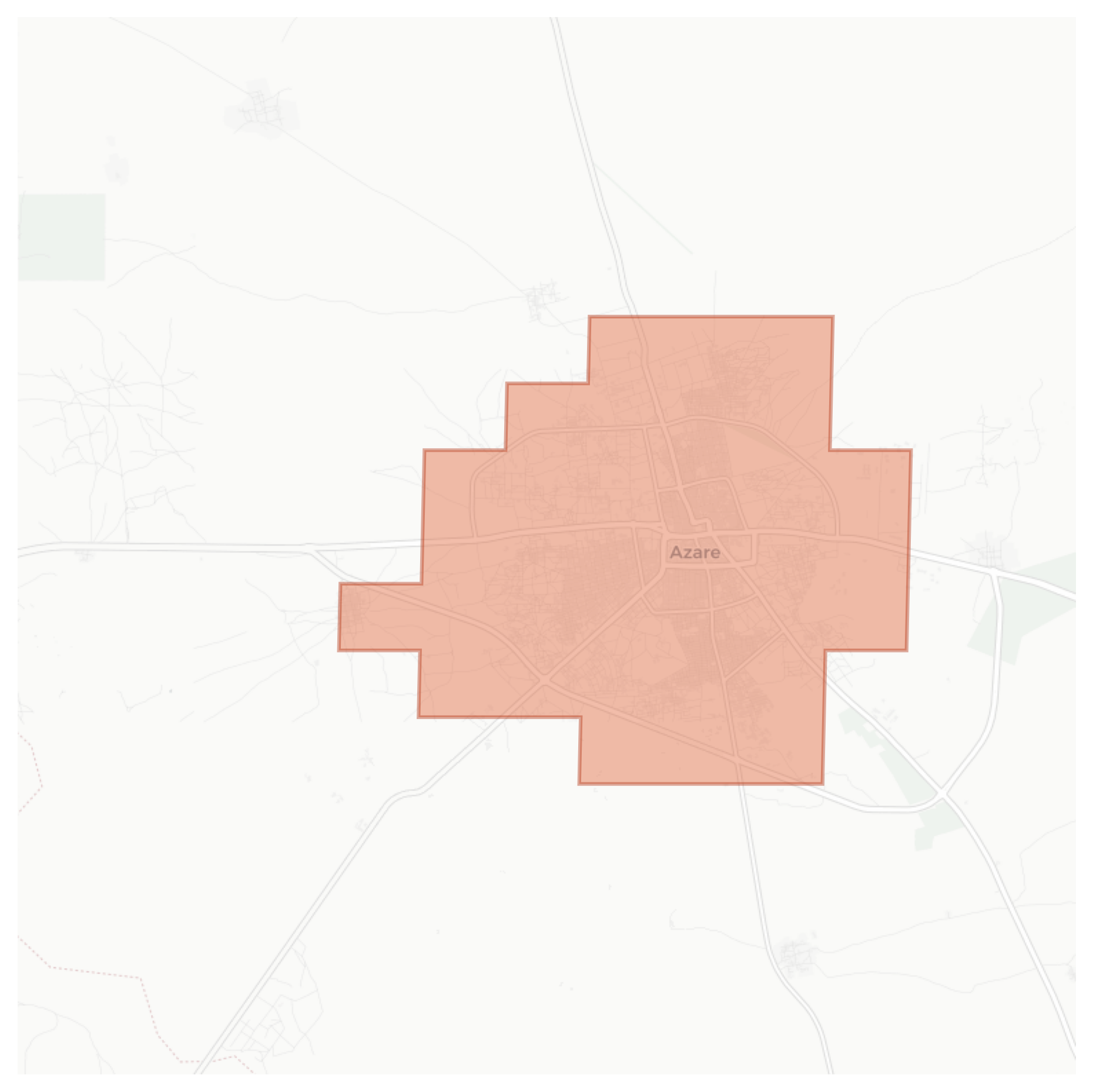 Azare geographic map