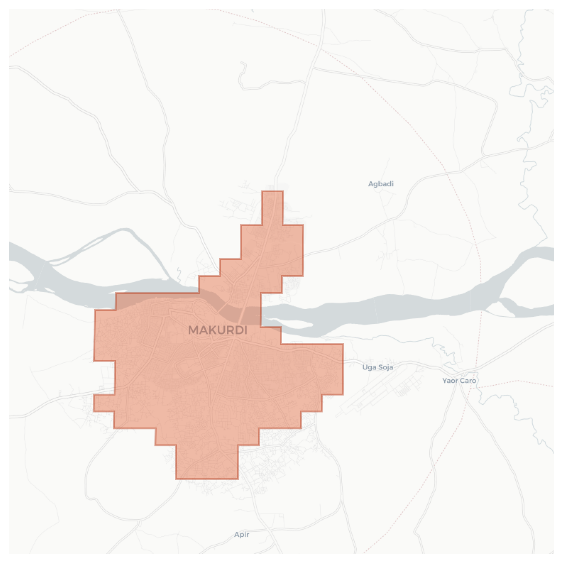 Makurdi geographic map