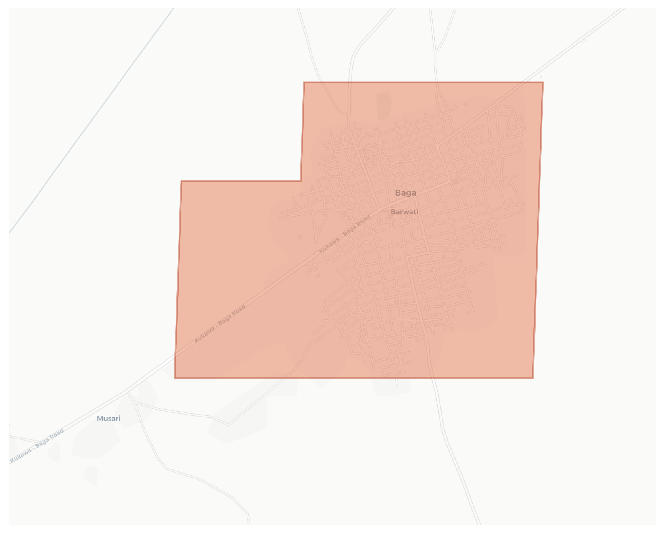 Baga geographic map