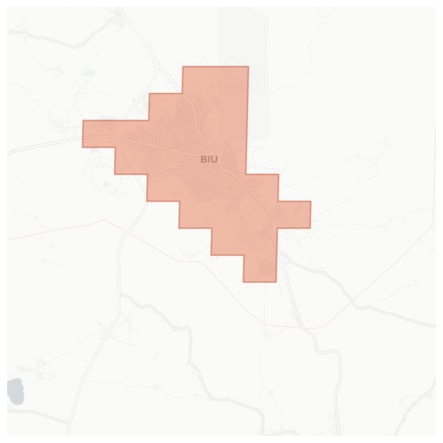Biu geographic map