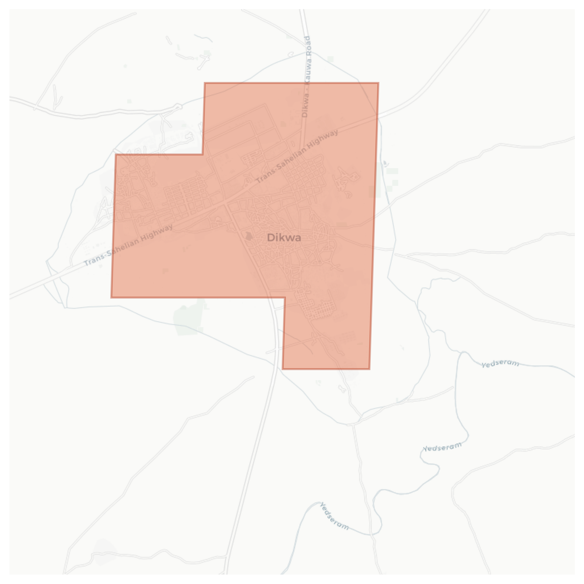 Dikwa geographic map