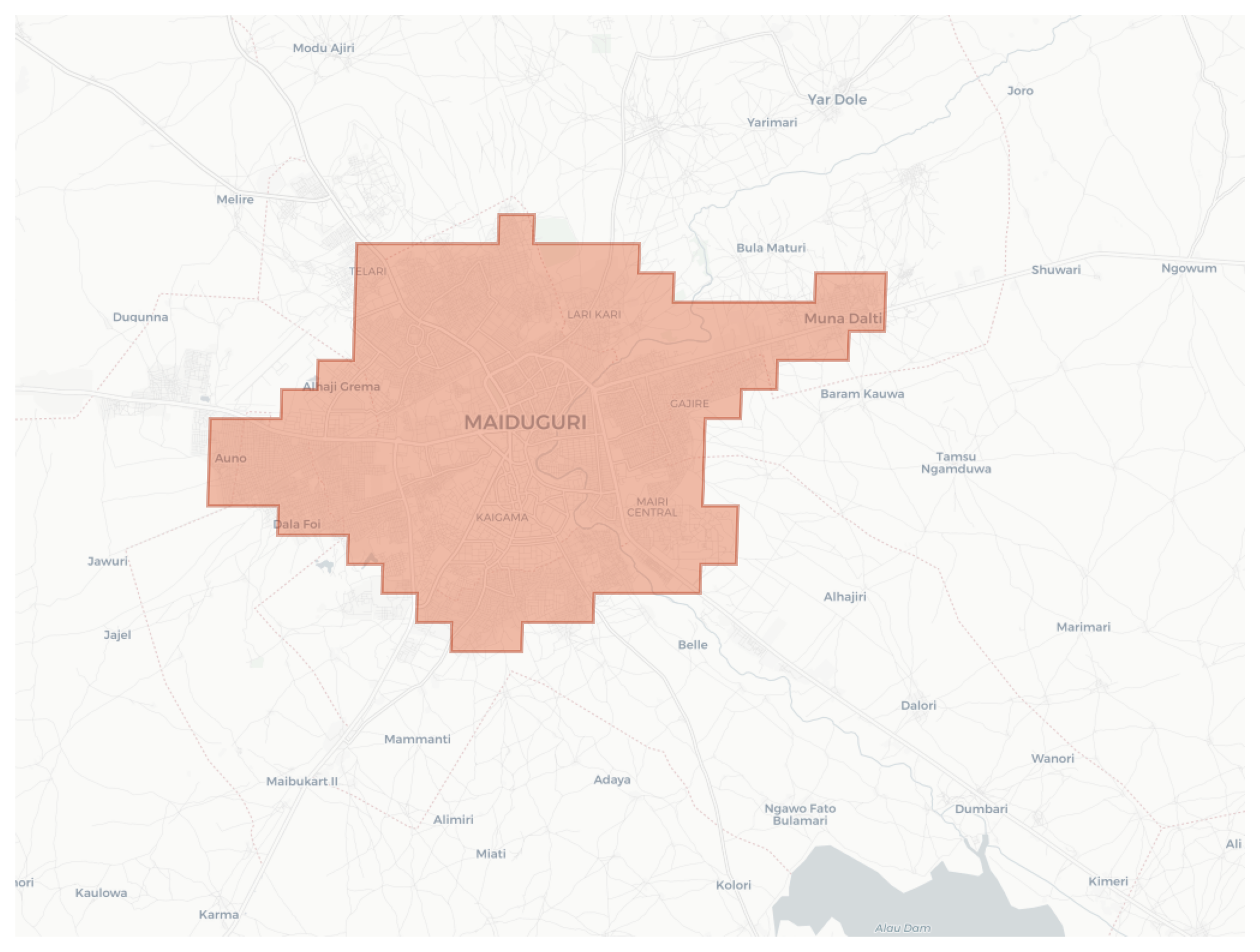Maiduguri geographic map