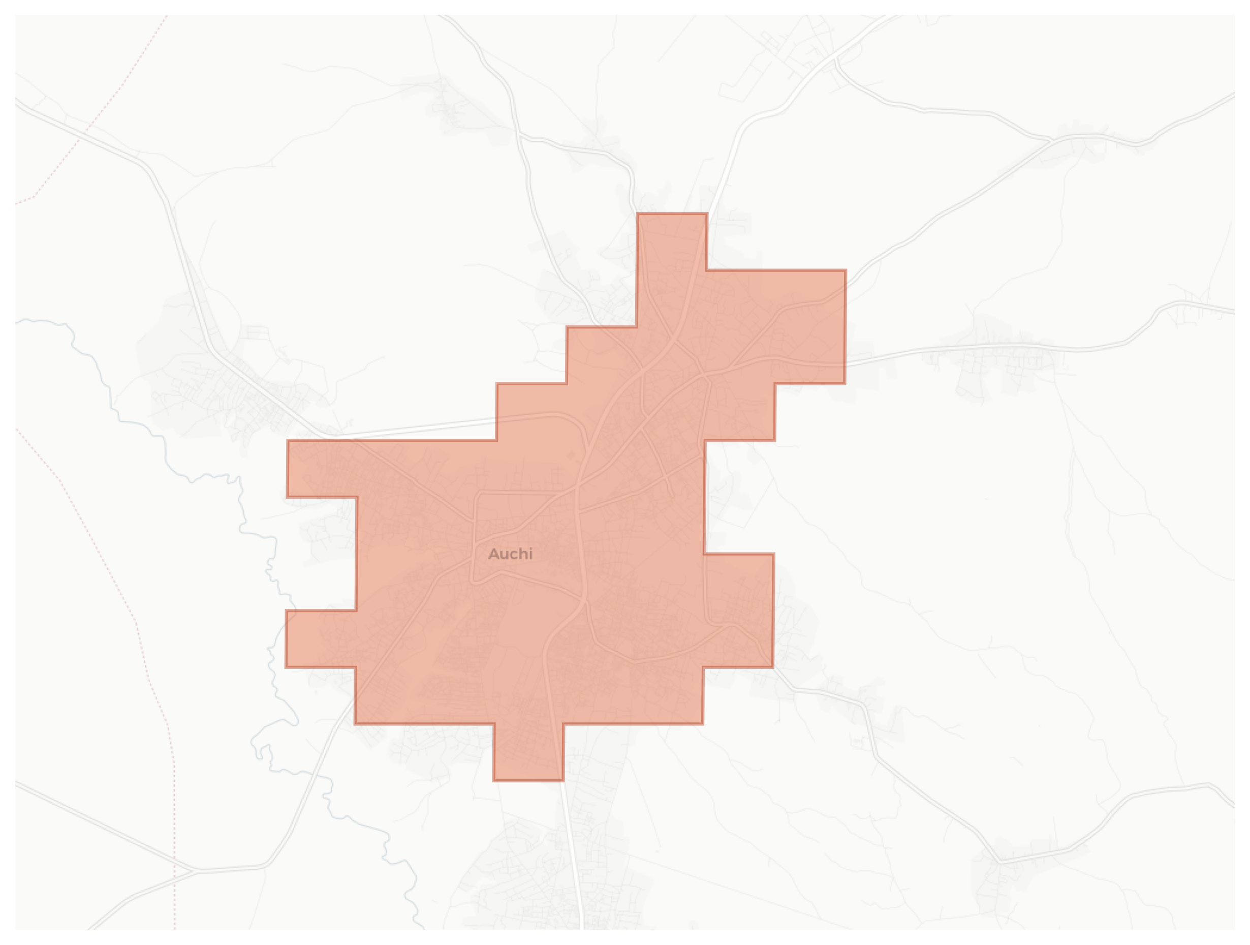 Auchi geographic map