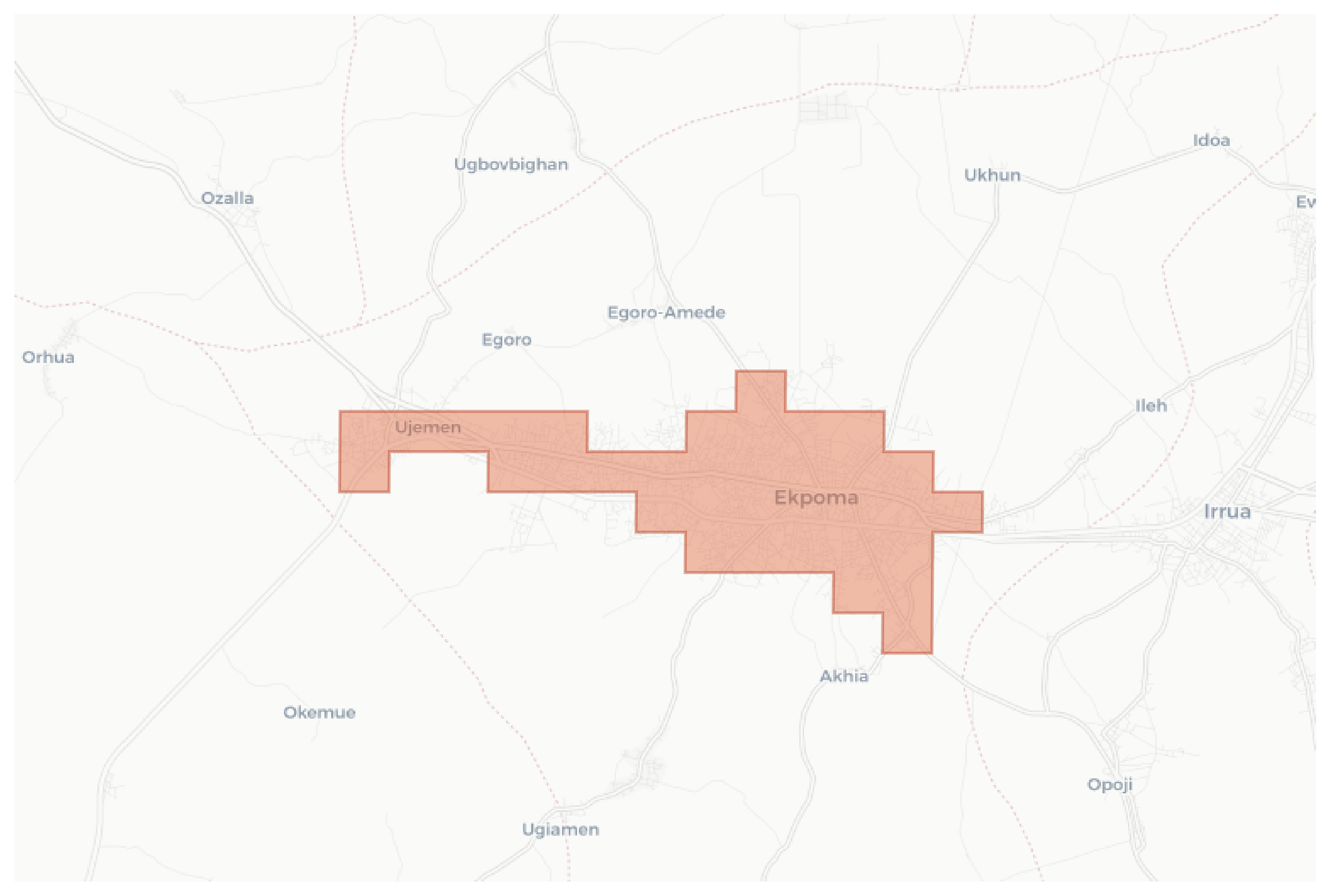 Ekpoma geographic map