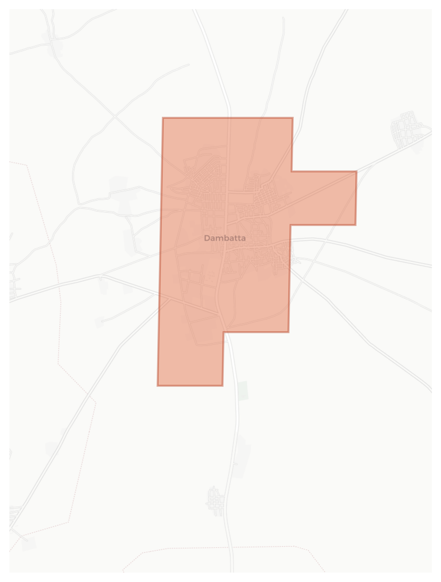 Dambatta geographic map