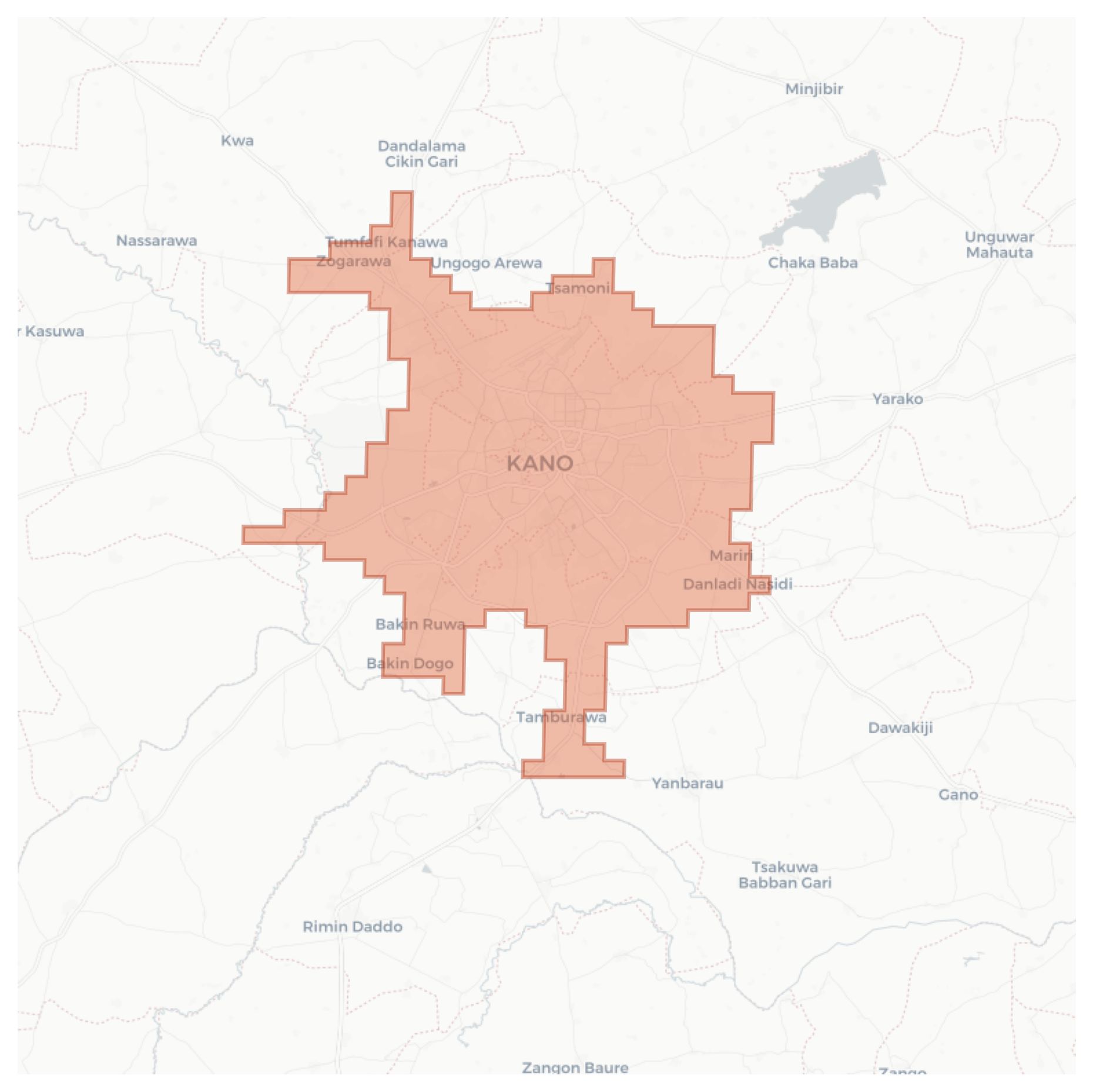 Kano geographic map