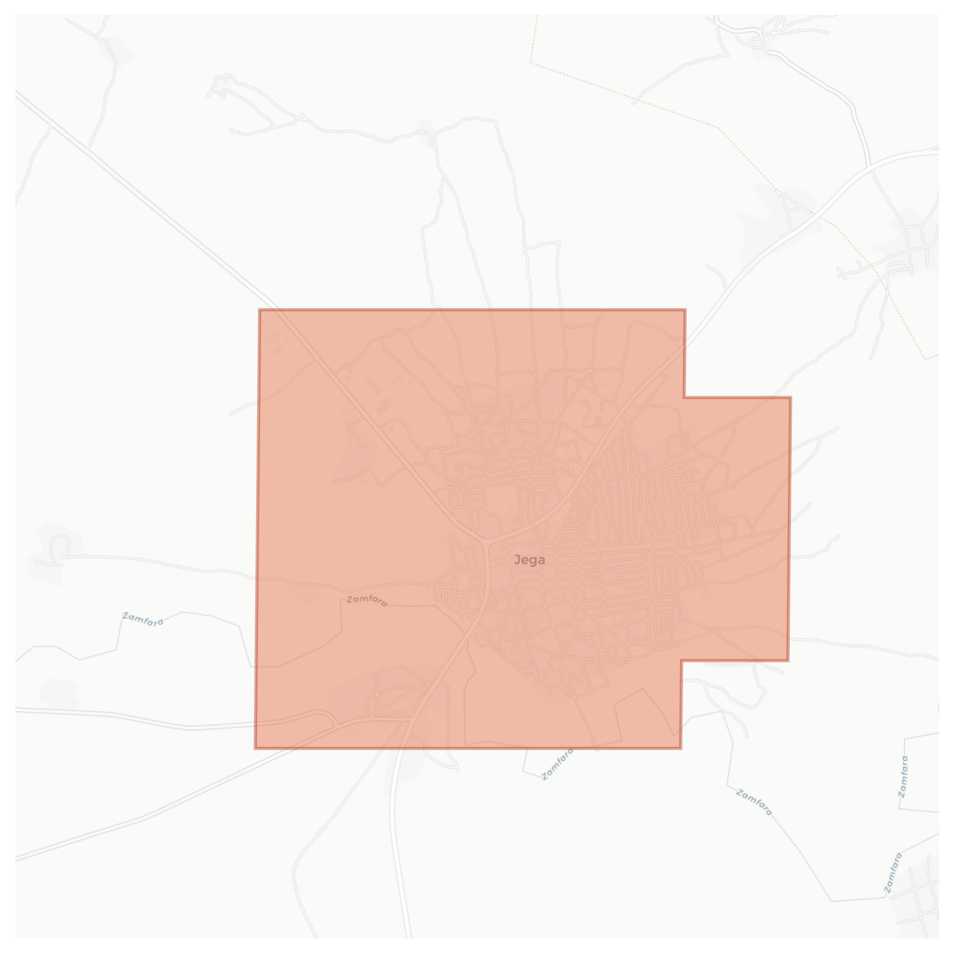 Jega geographic map