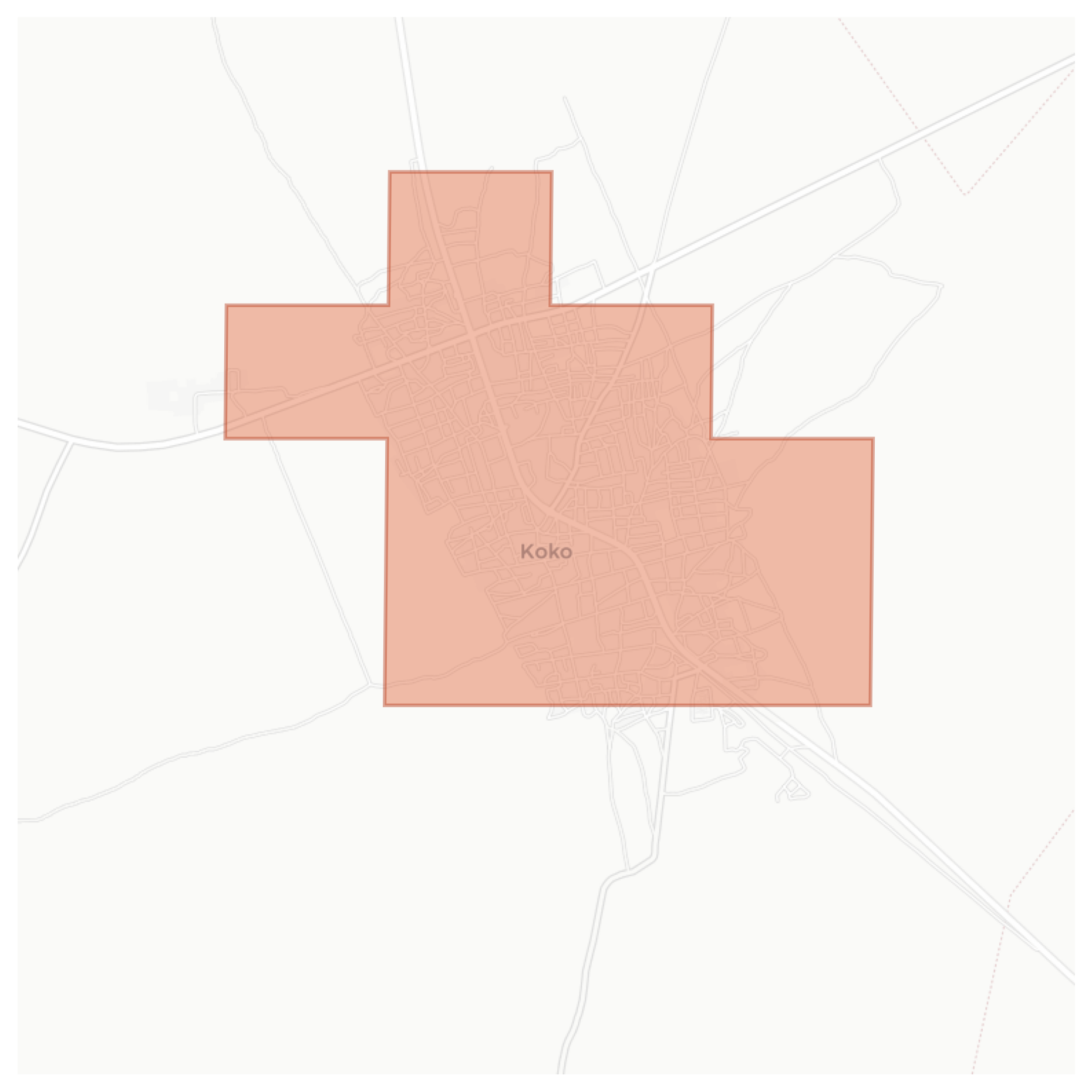 Koko geographic map