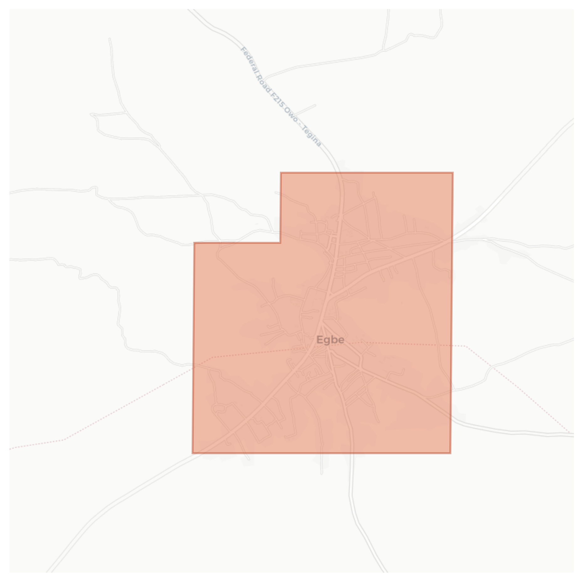 Egbe geographic map