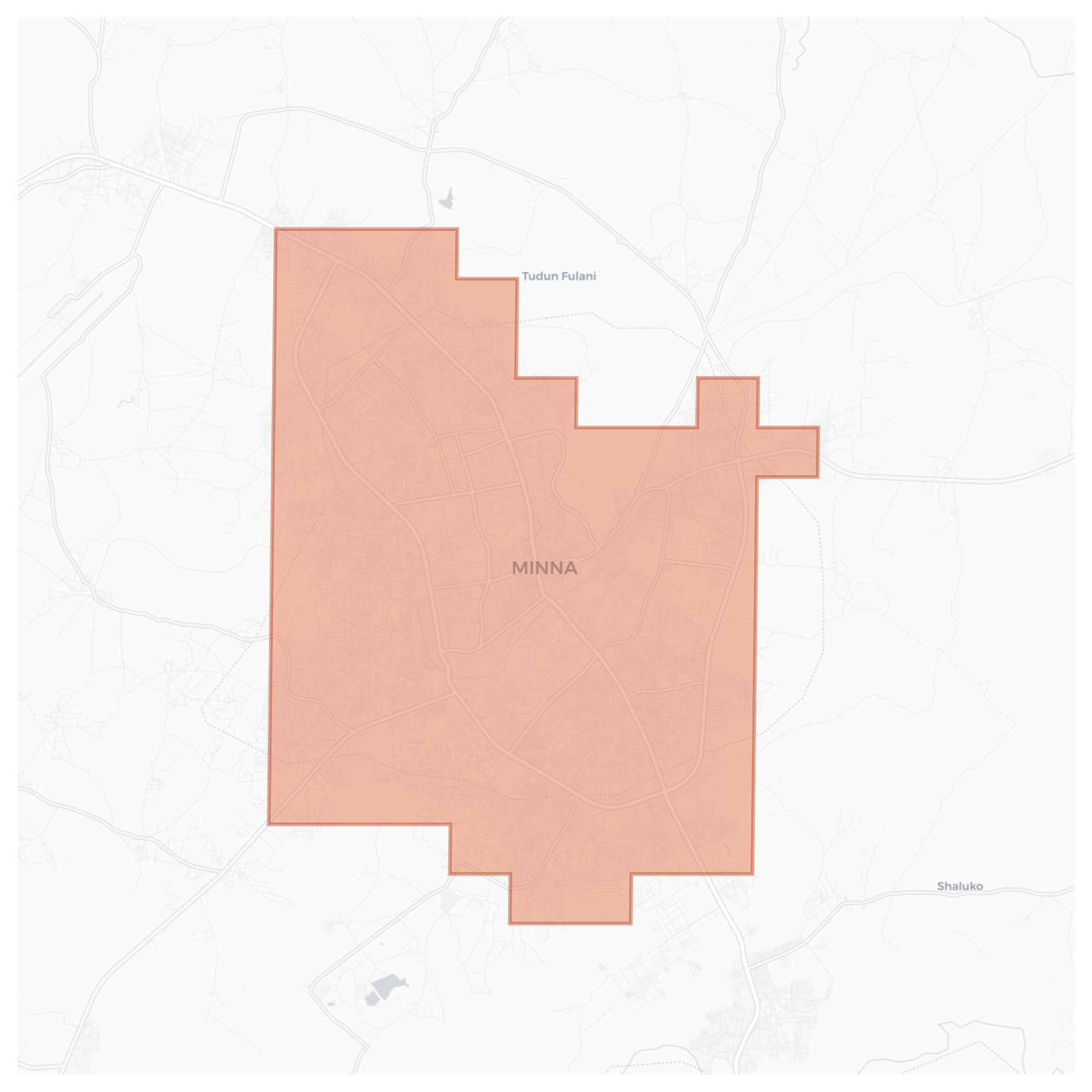 Minna geographic map