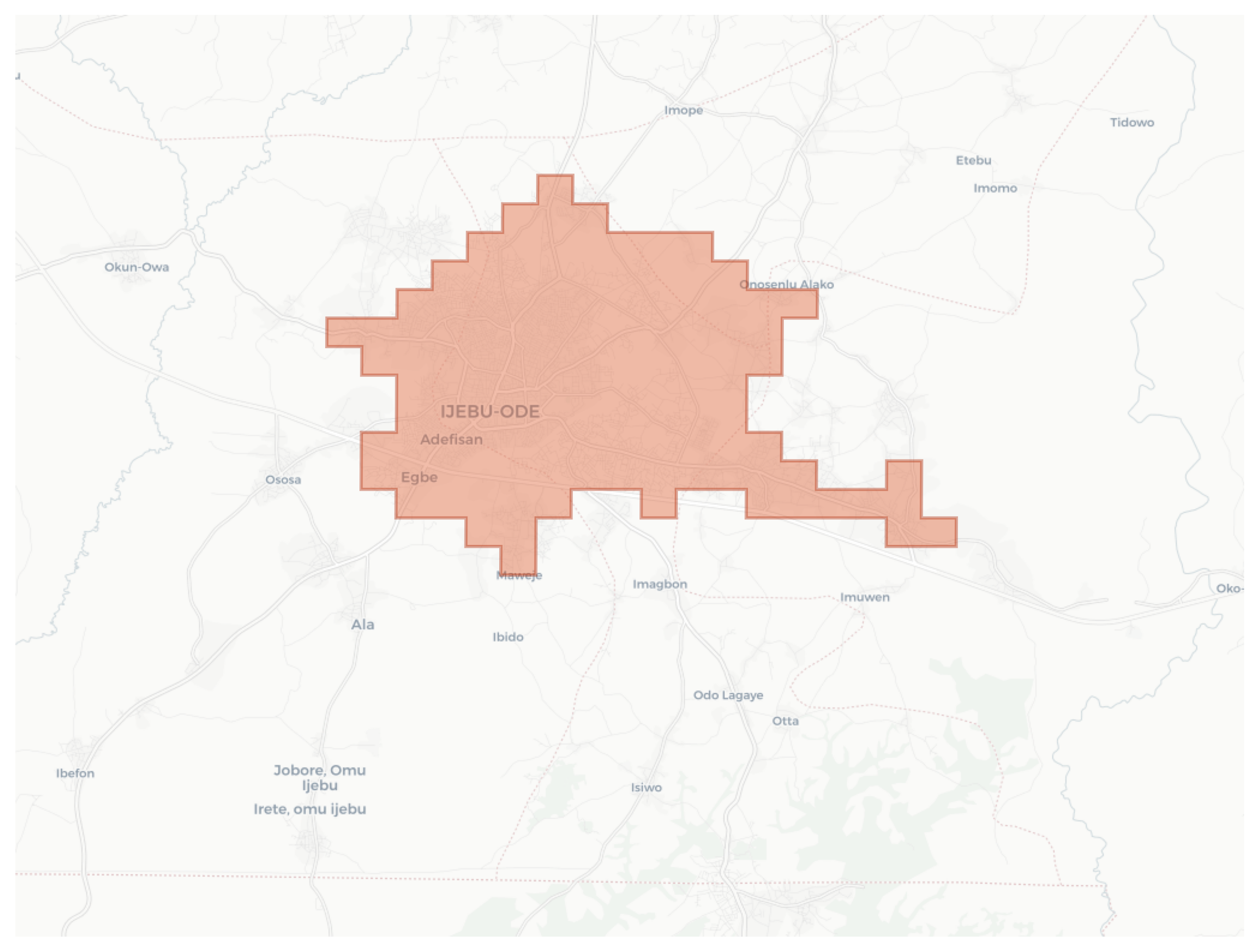 Ijebu-Ode geographic map