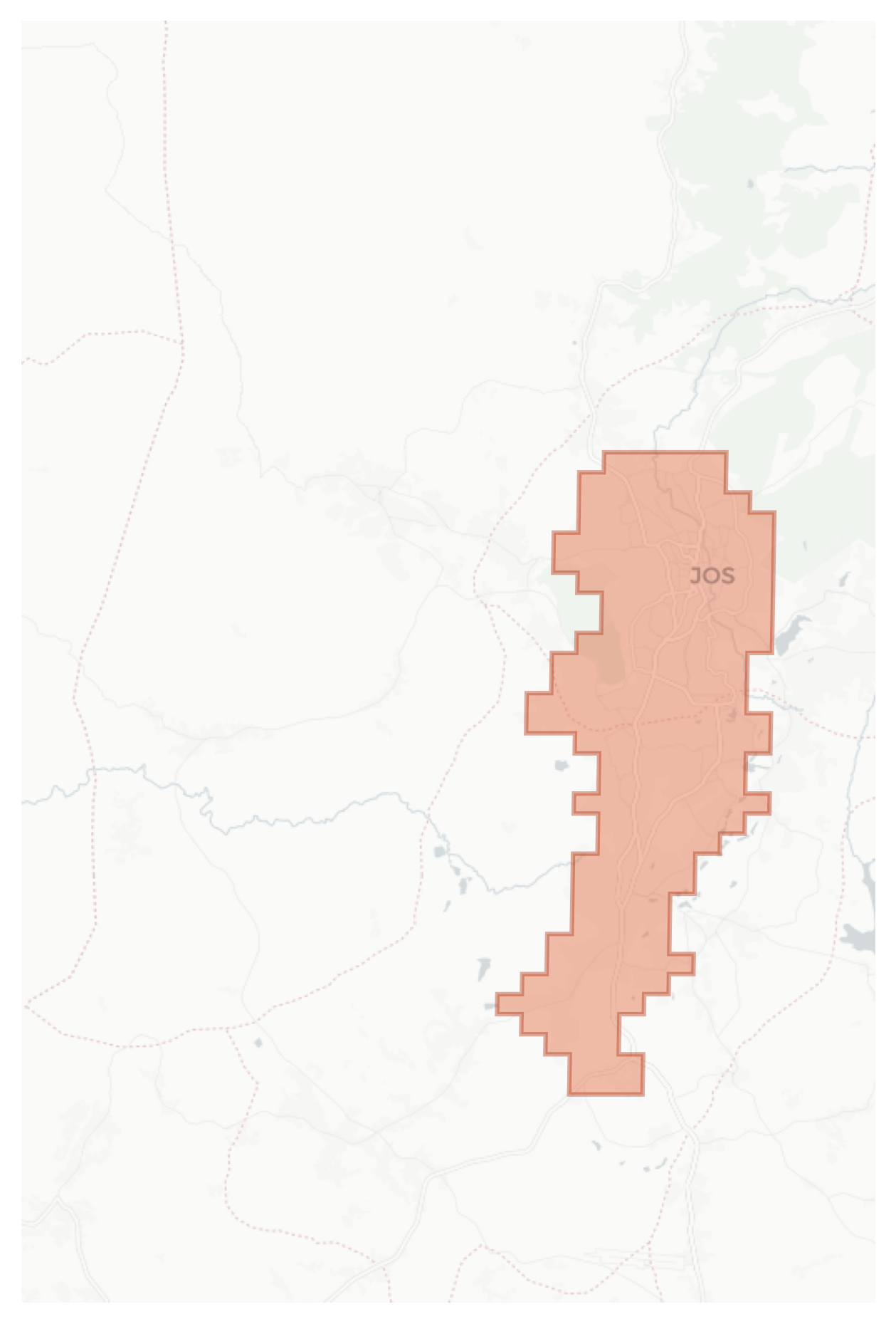 Jos geographic map