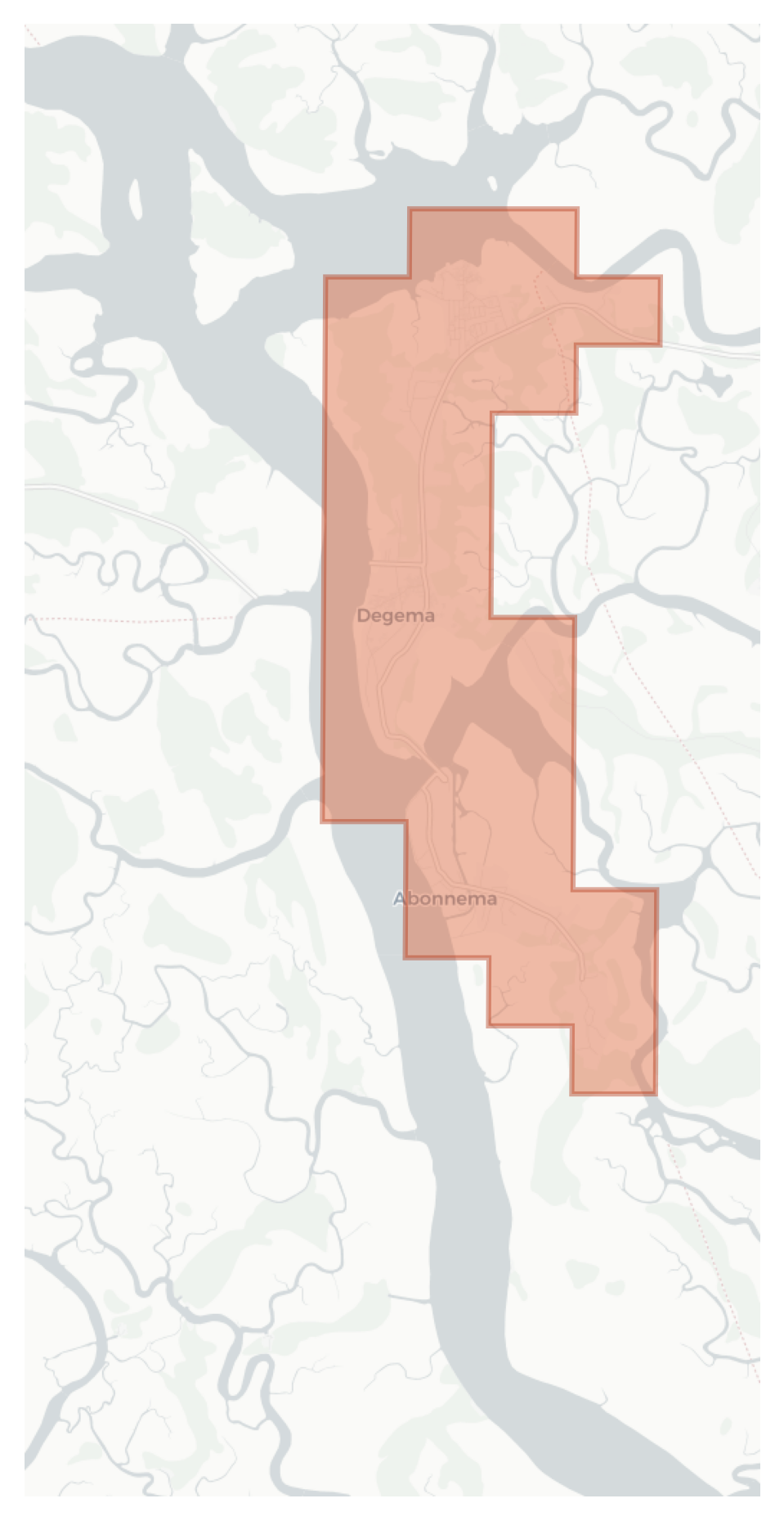 Abonnema geographic map