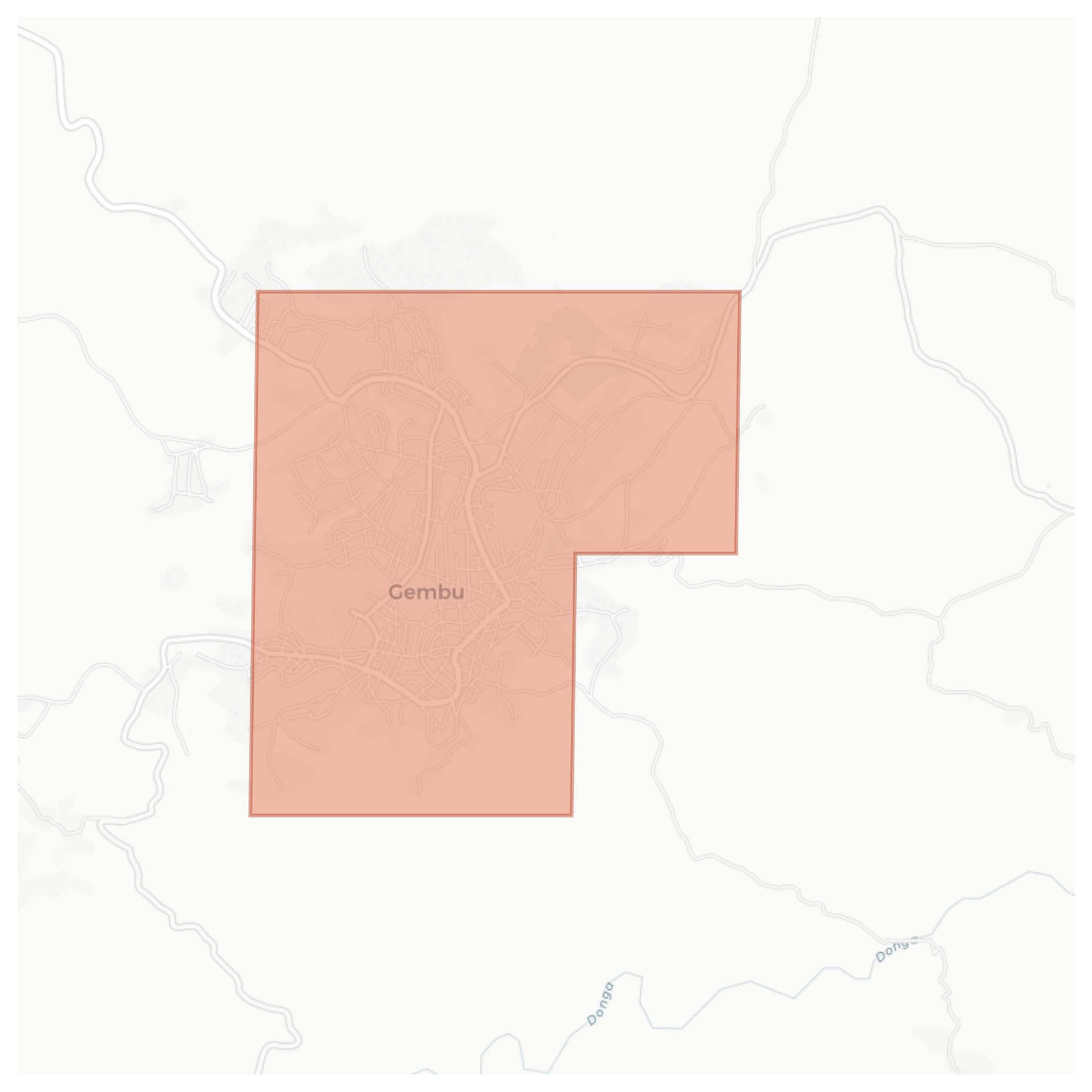 Gembu geographic map