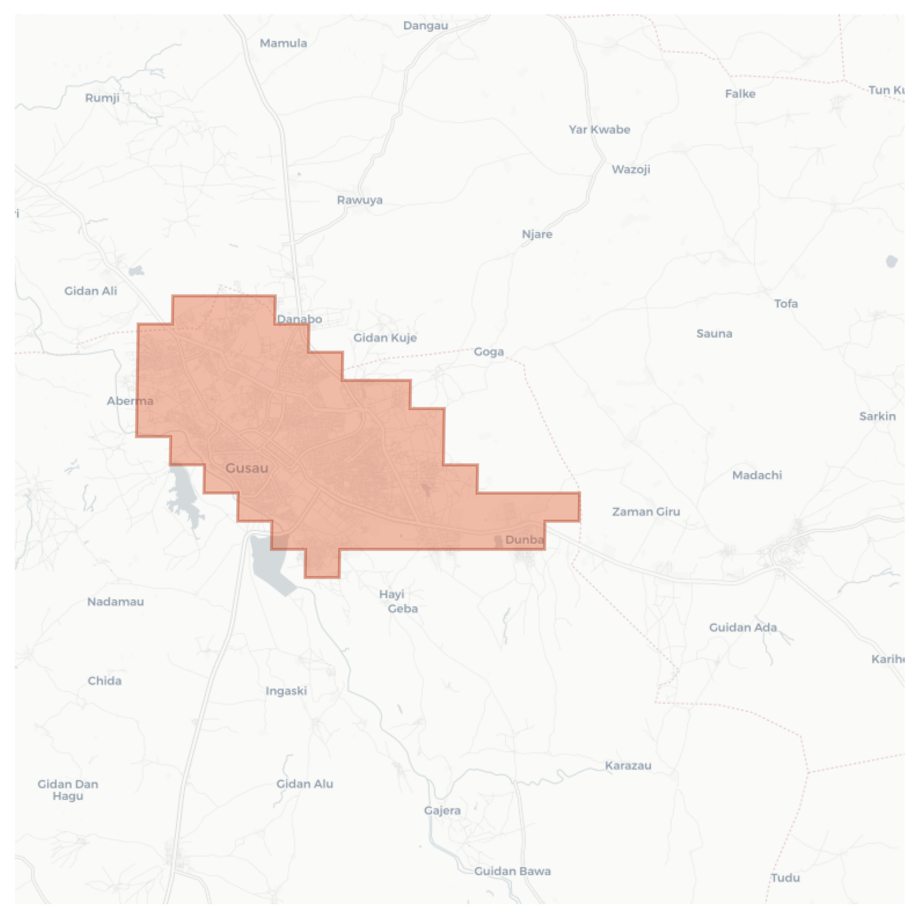 Gusau geographic map