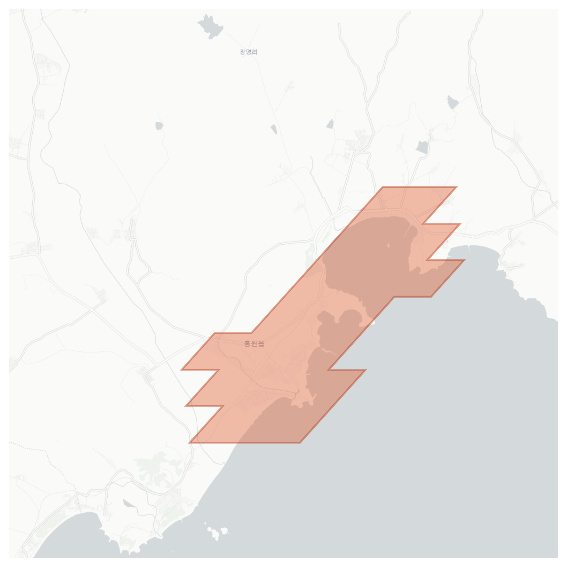 홍원읍 geographic map