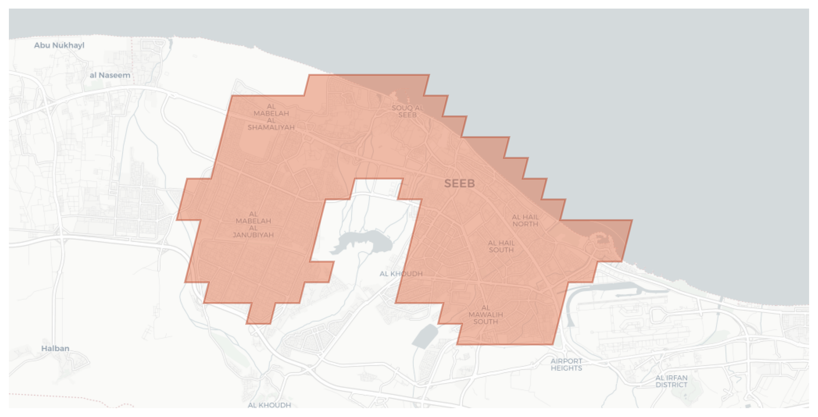 Seeb geographic map