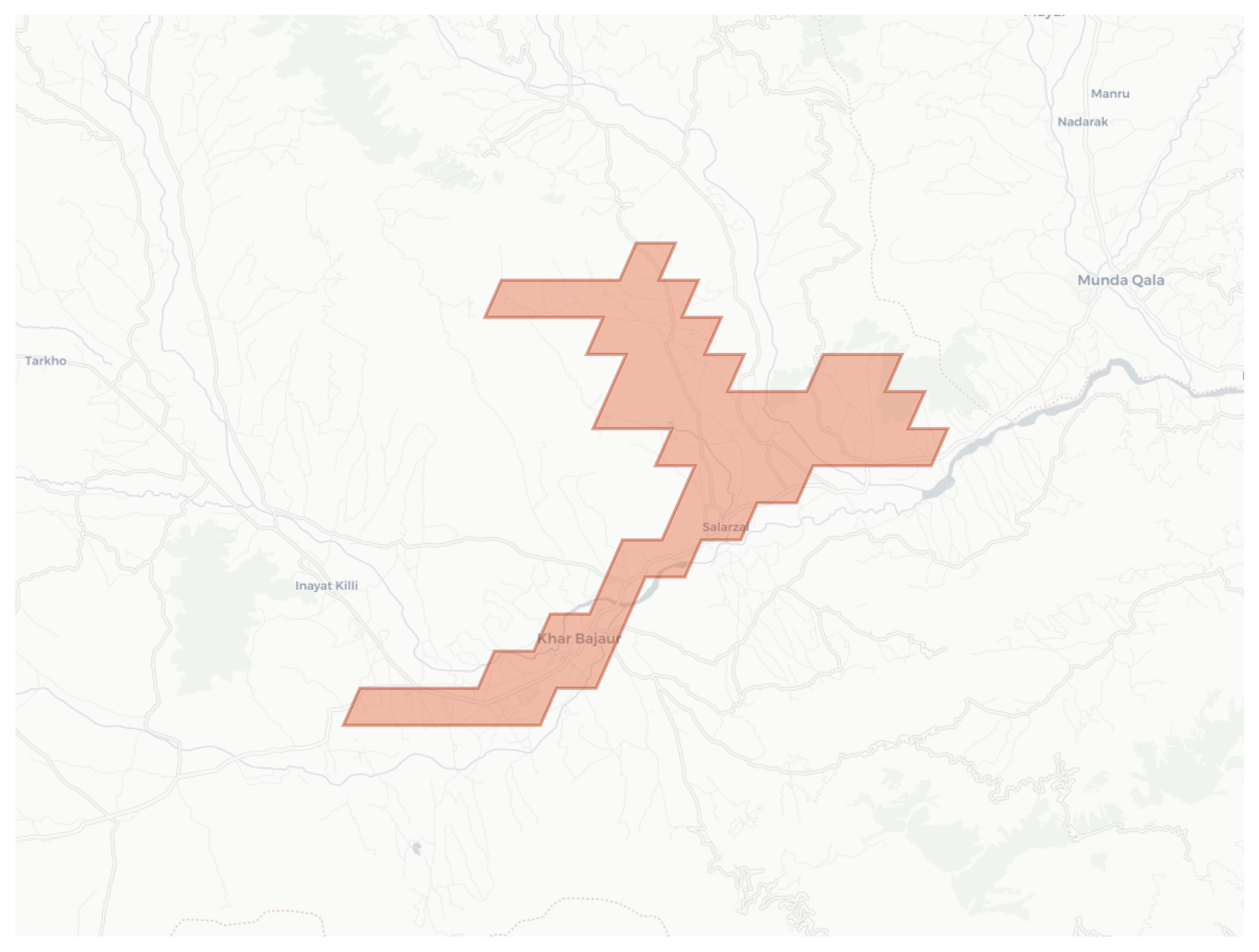 Khar Bajaur geographic map