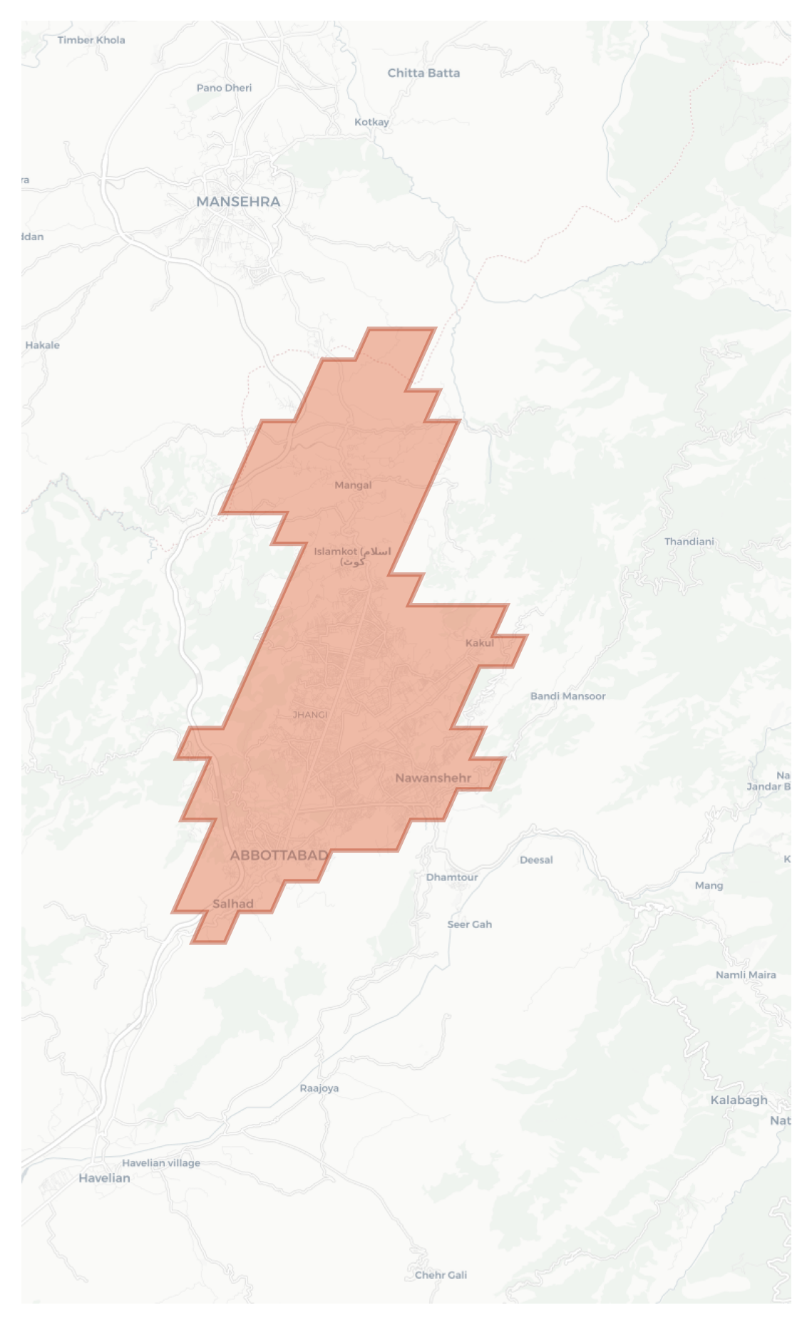 Abbottabad geographic map