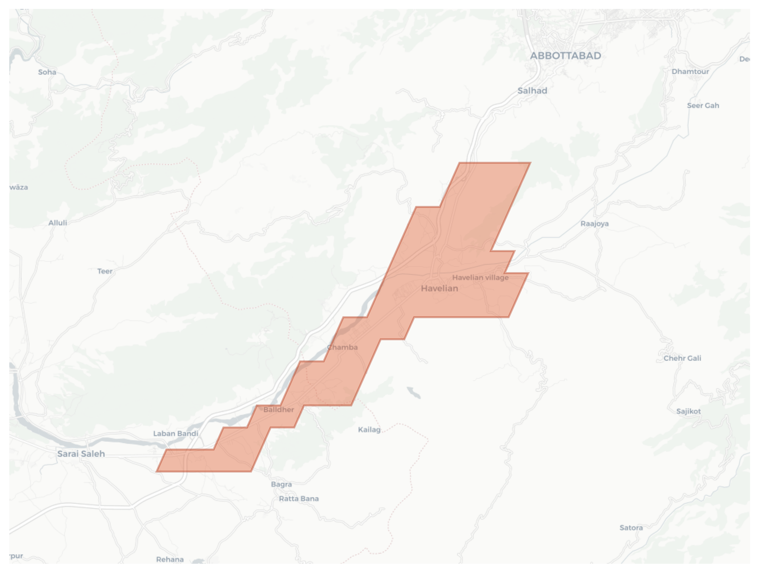 Havelian Cantonment geographic map
