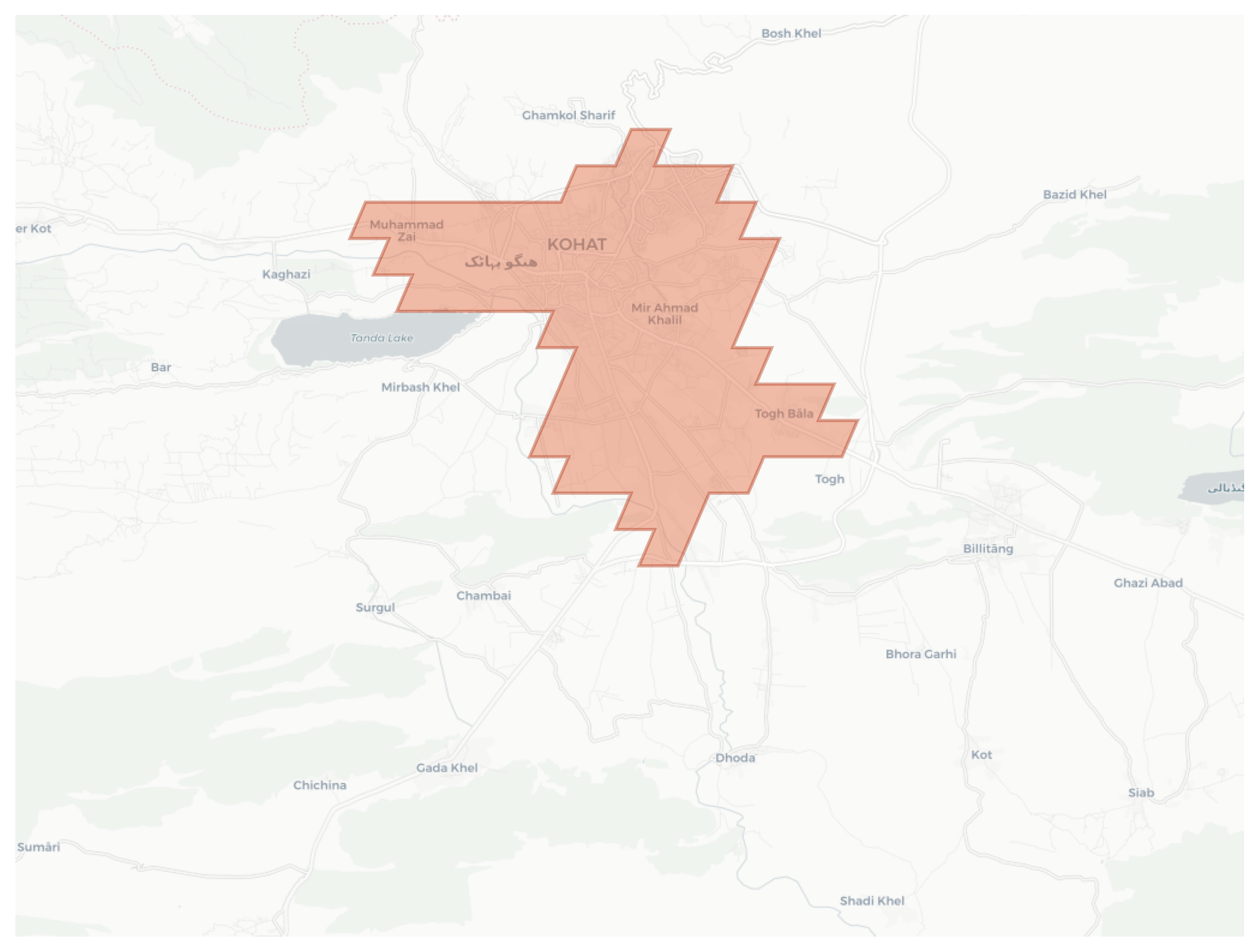Kohat geographic map