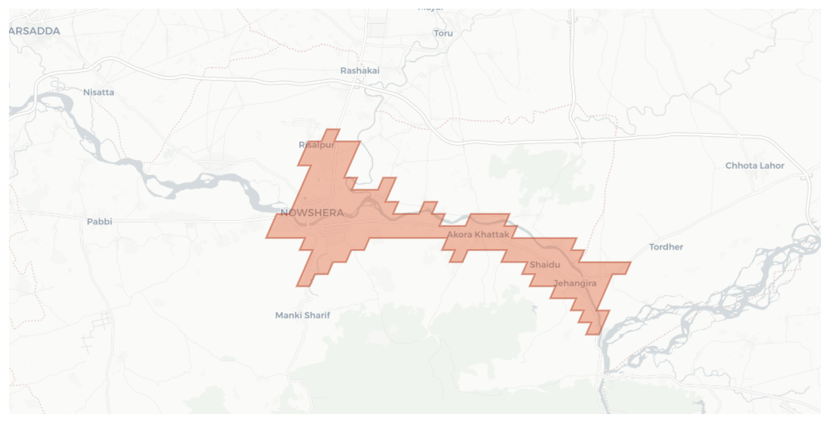 Nowshera geographic map