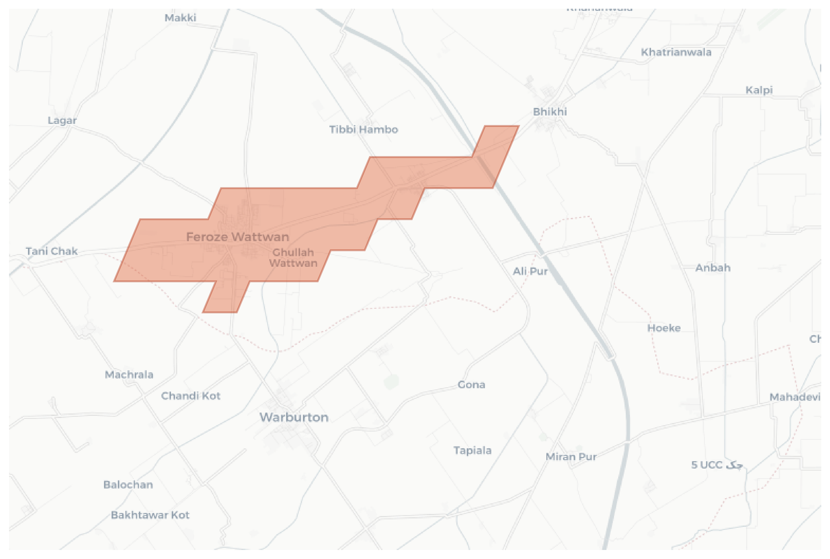 Feroze Wattwan geographic map