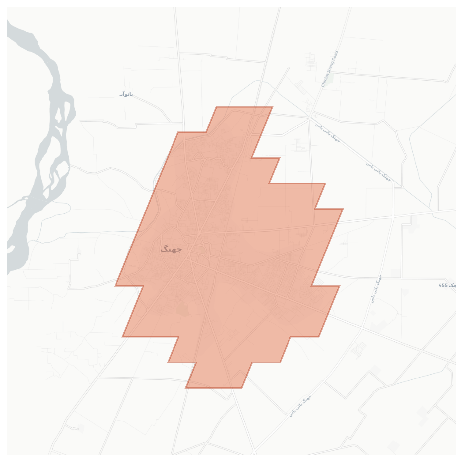 Jhang geographic map