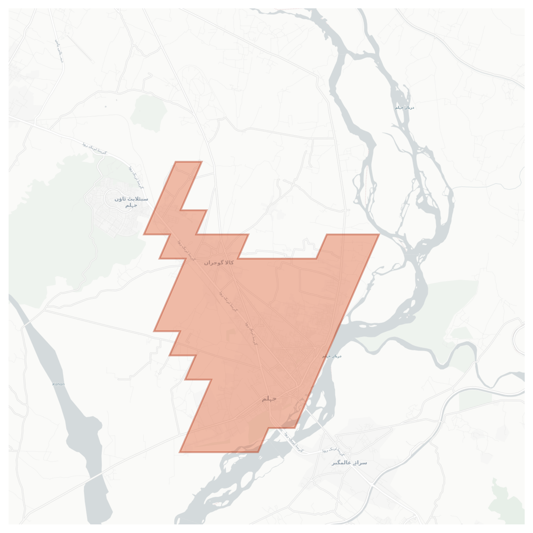 Jhelum geographic map