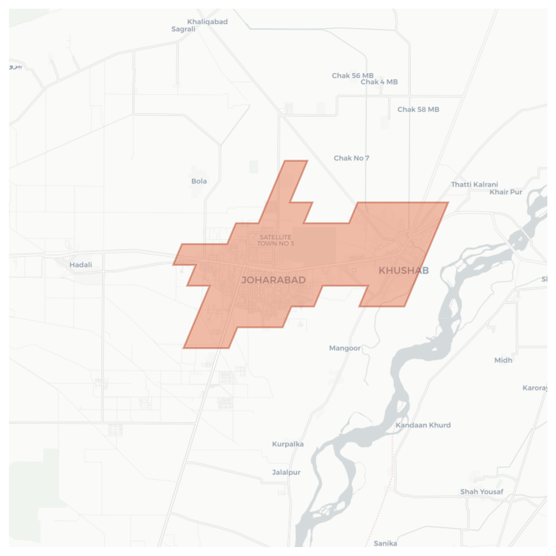 Joharabad geographic map