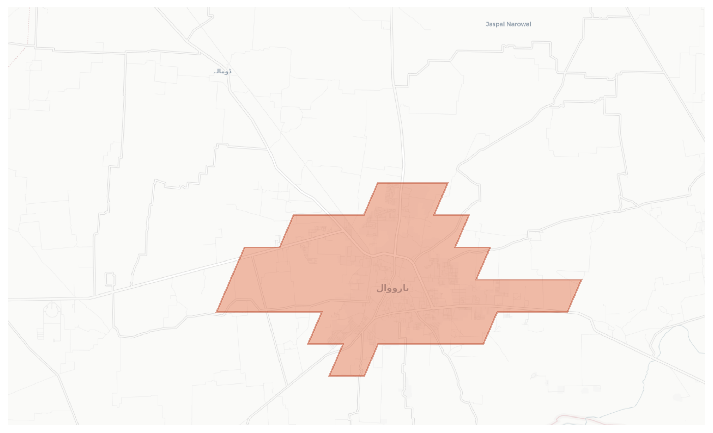 Narowal geographic map