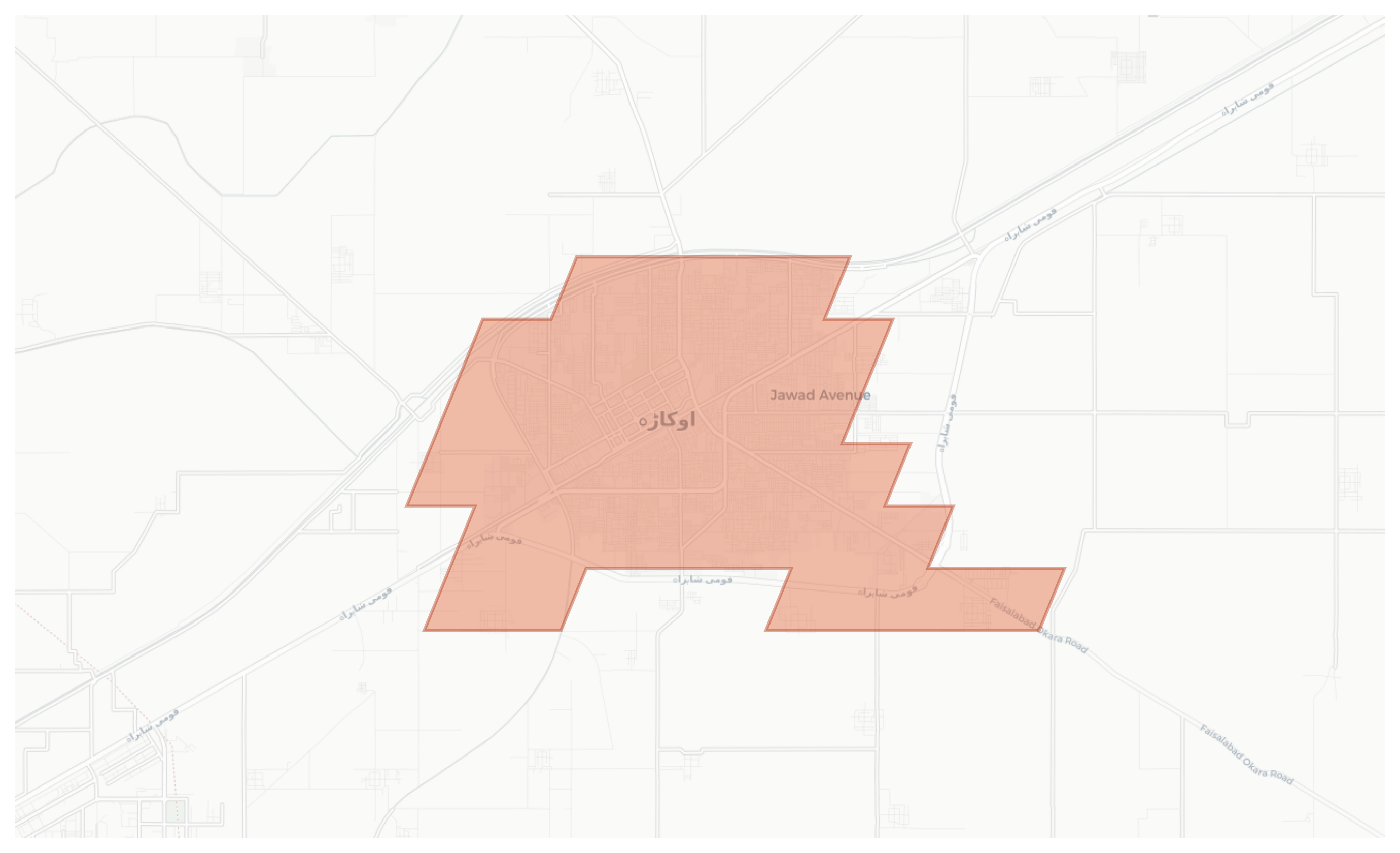 Okara geographic map