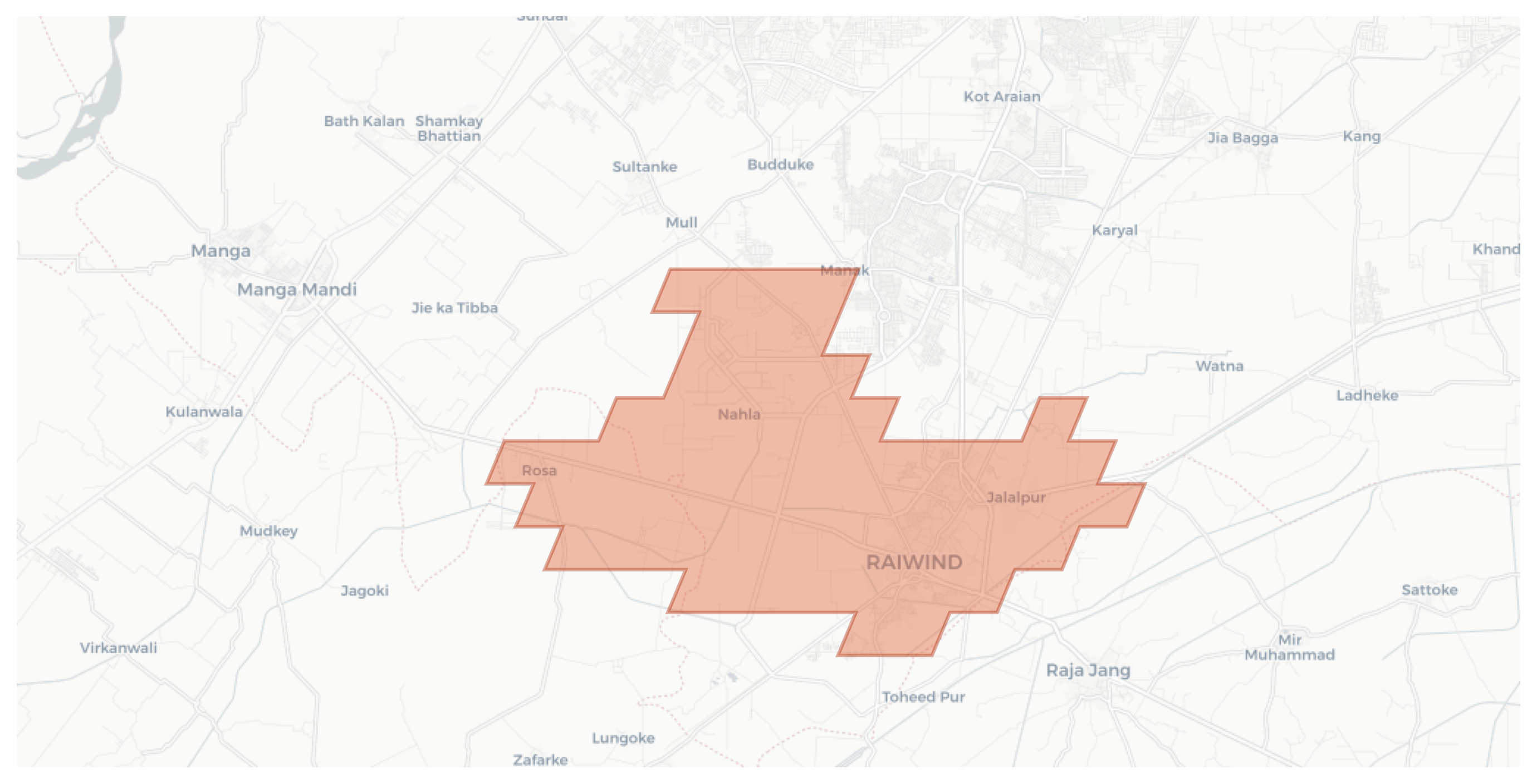 Raiwind geographic map