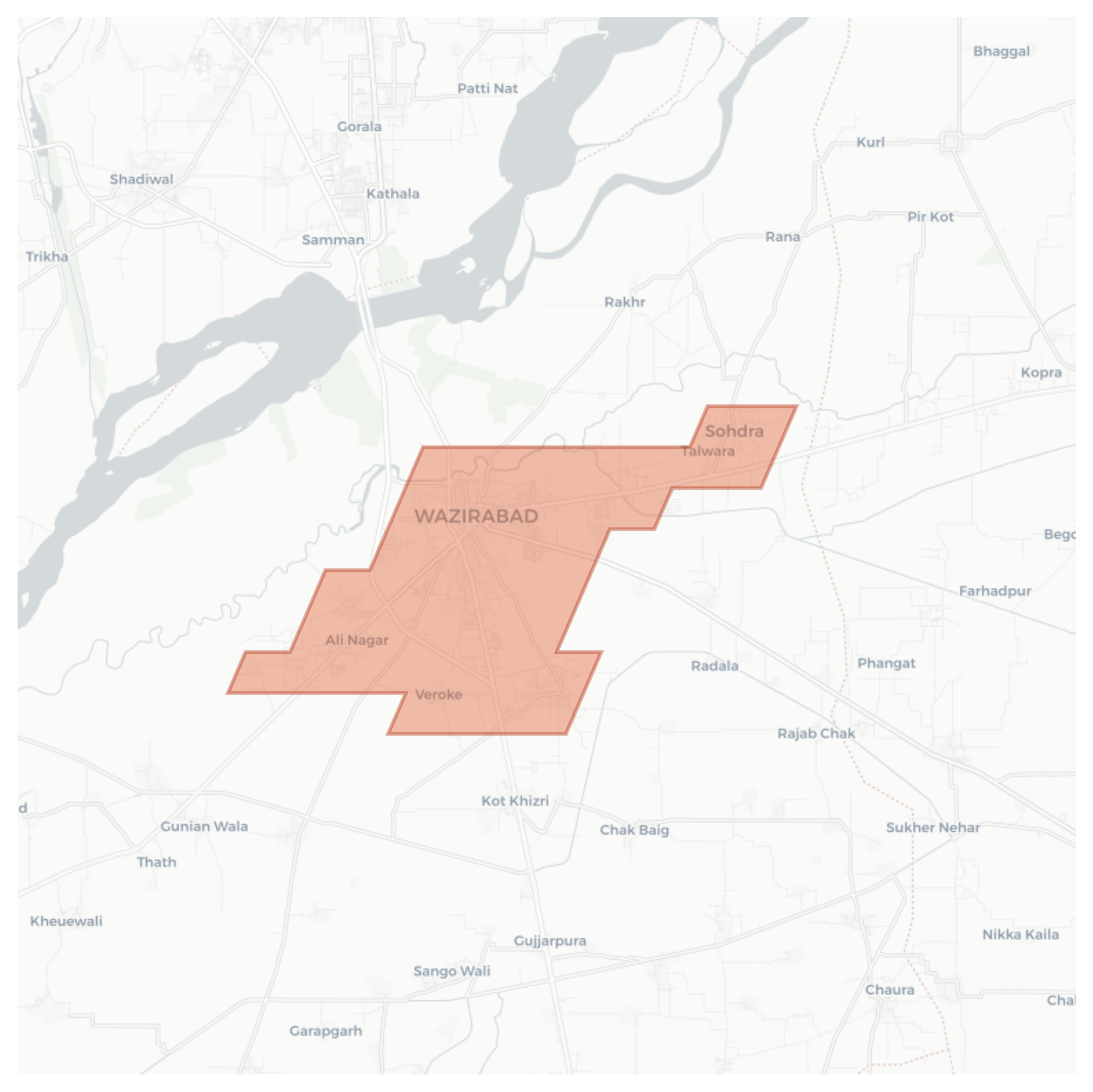 Wazirabad geographic map