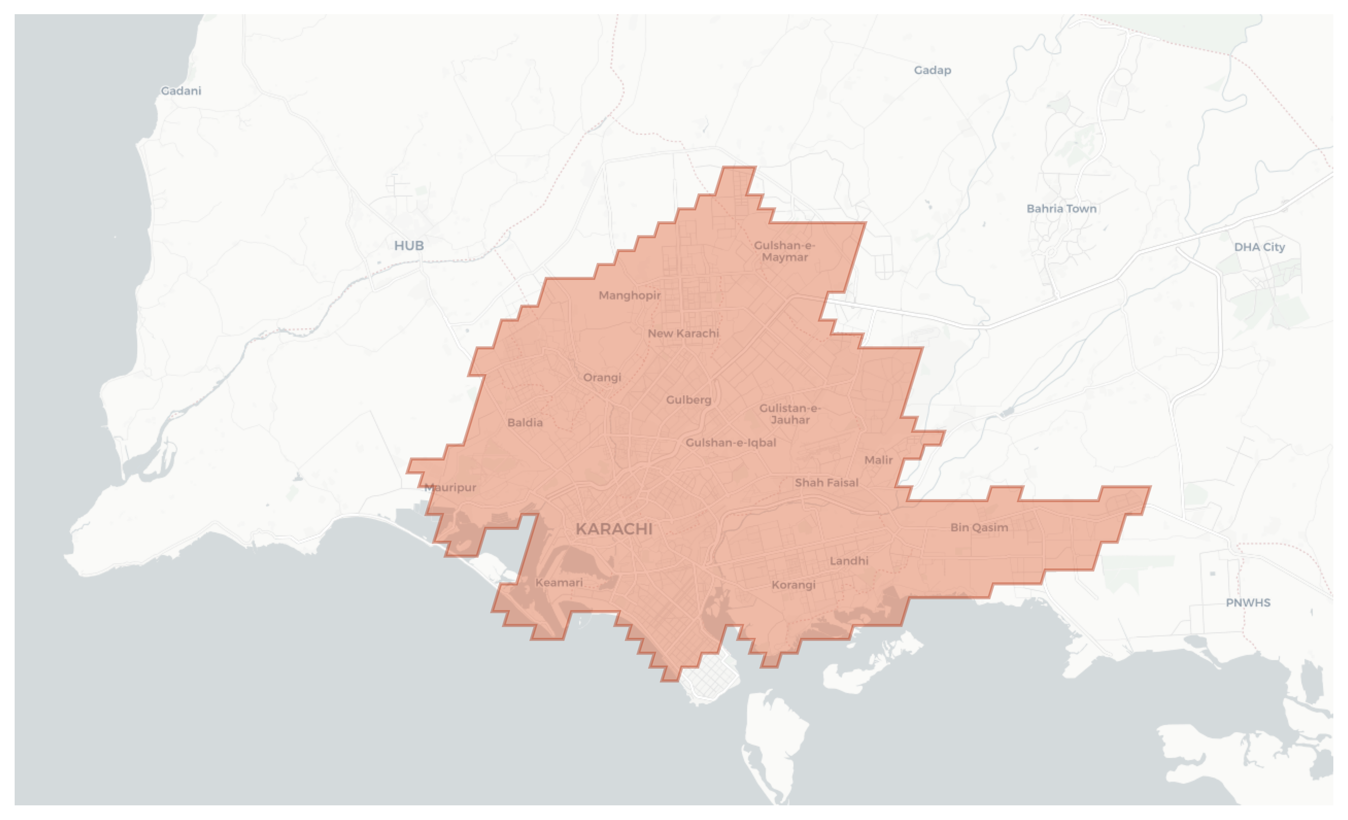 Karachi geographic map
