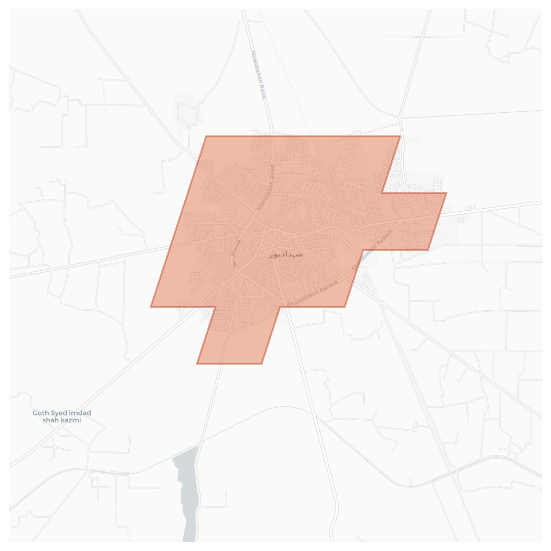 Shahdadpur geographic map