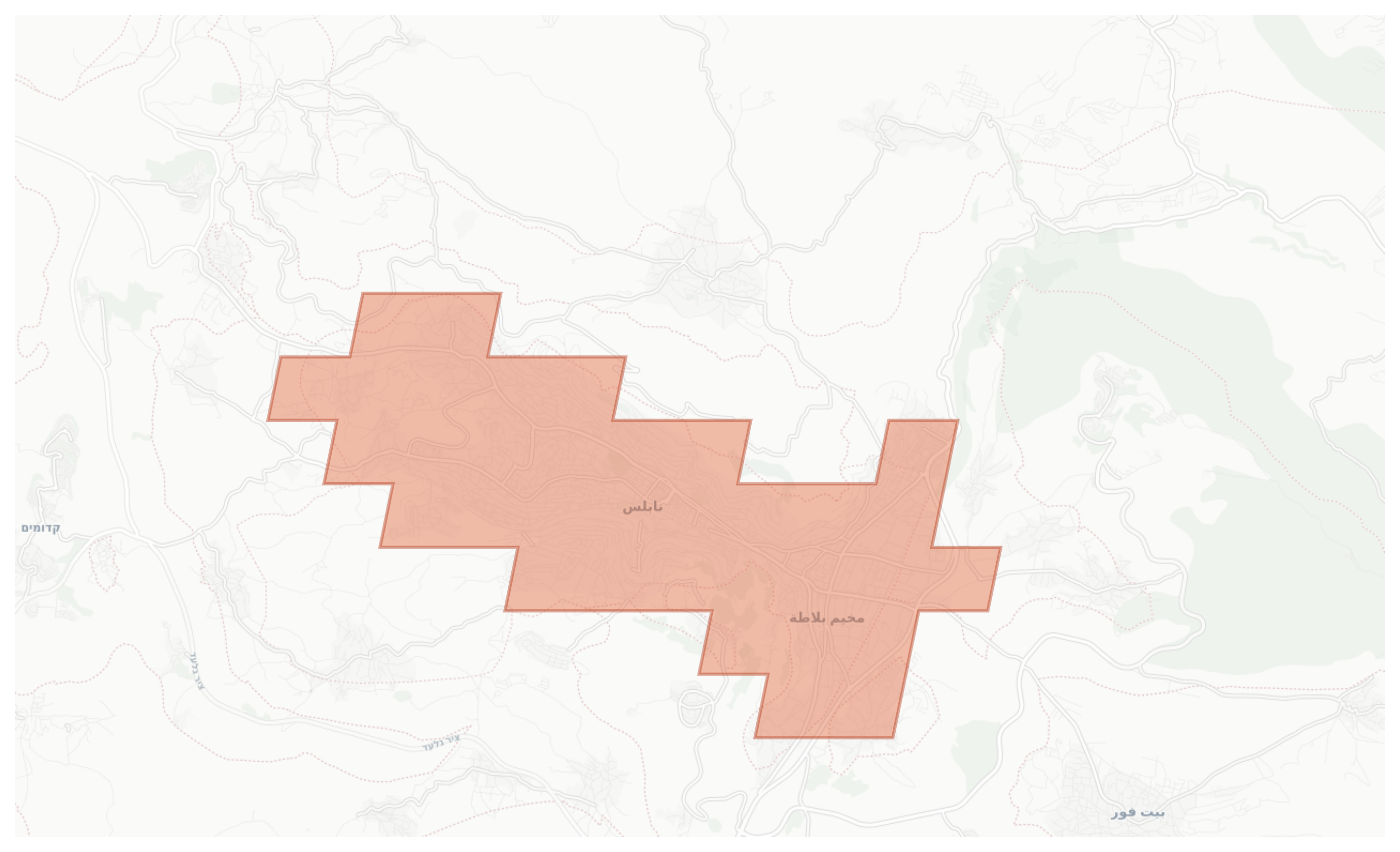 Nablus geographic map