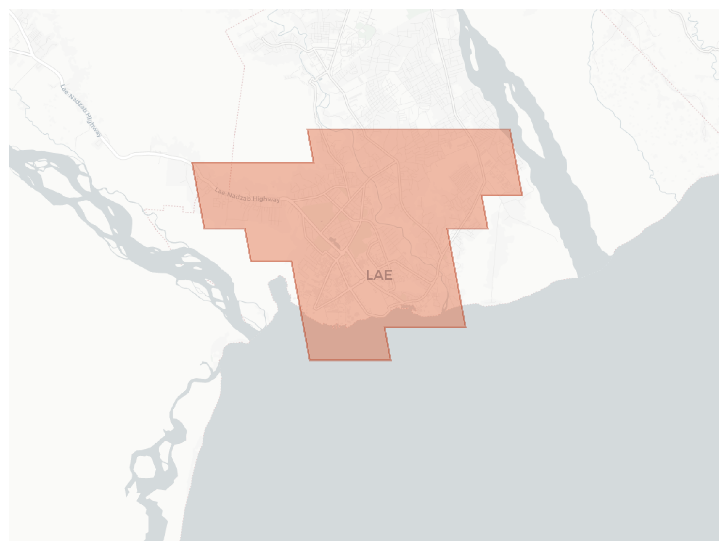 Lae geographic map