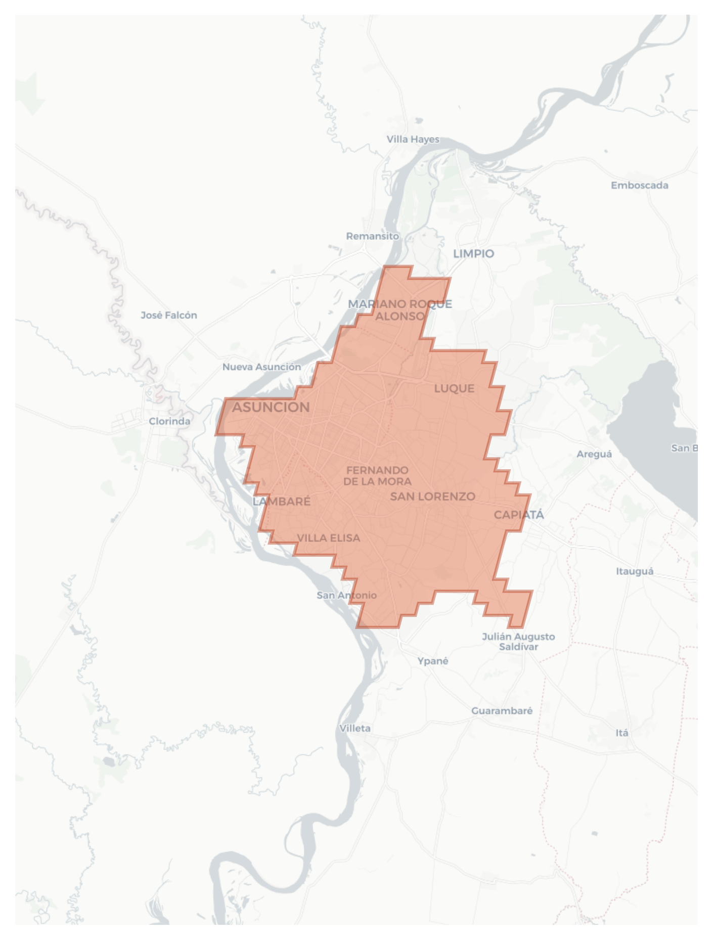 Asuncion geographic map