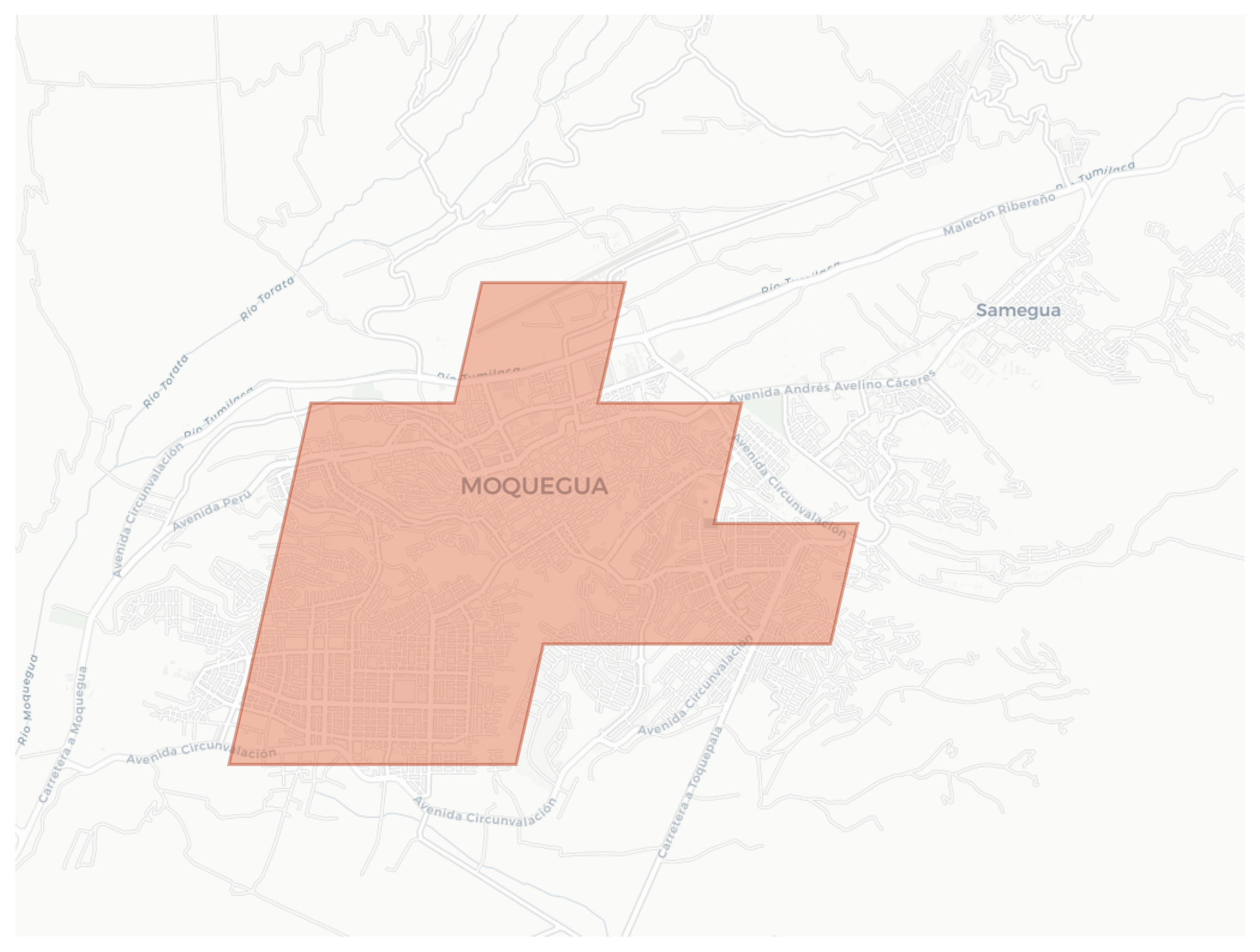 Moquegua geographic map