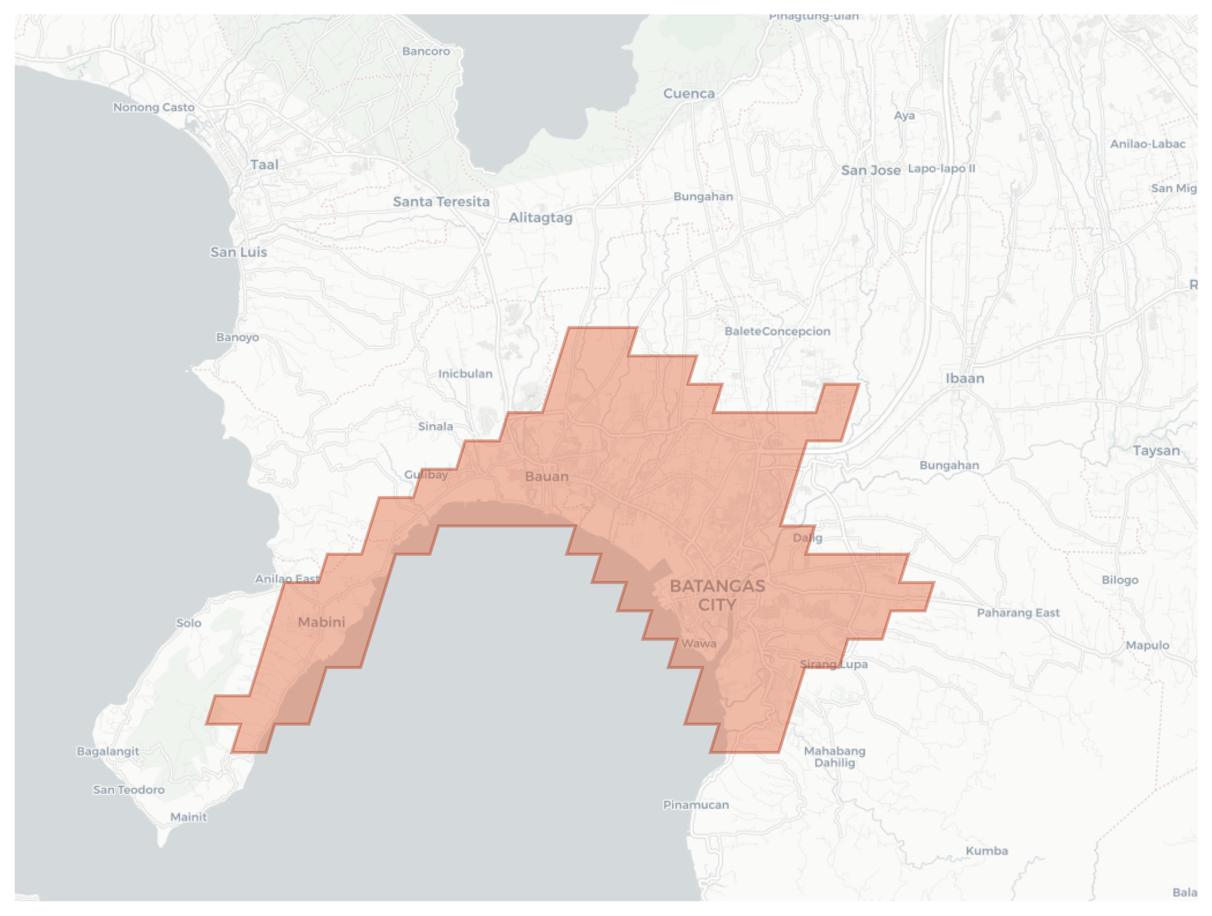 Batangas City geographic map