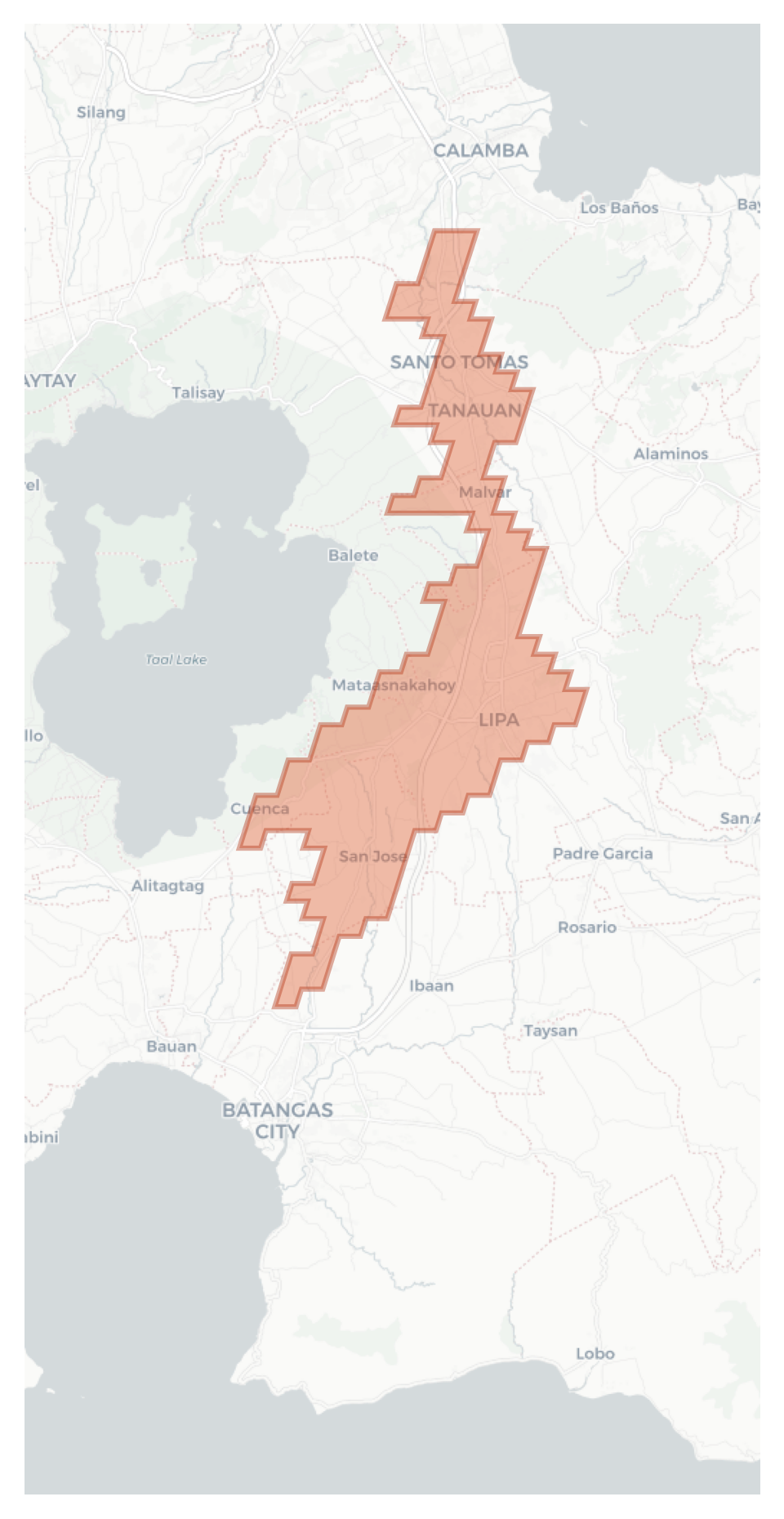 Lipa geographic map